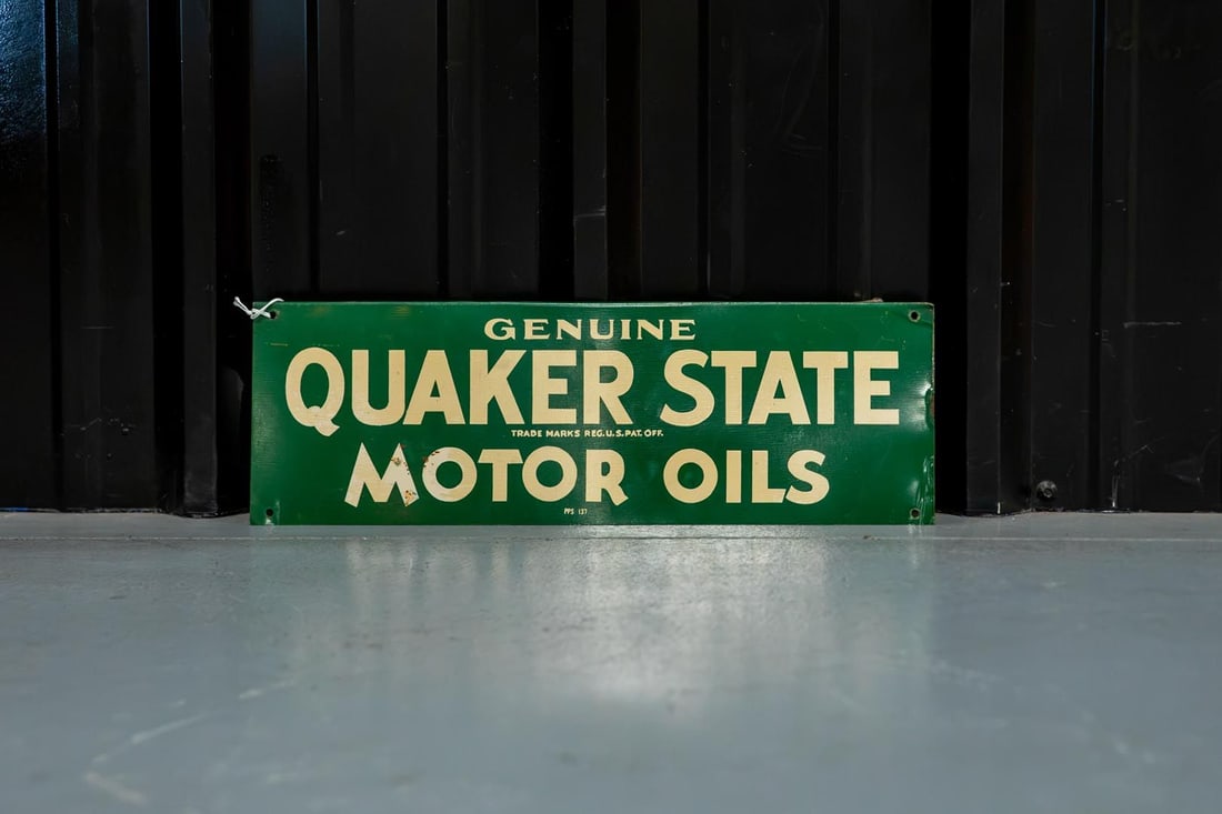 Quaker State Motor Oils Single-Sided Tin Sign (1 of 2)