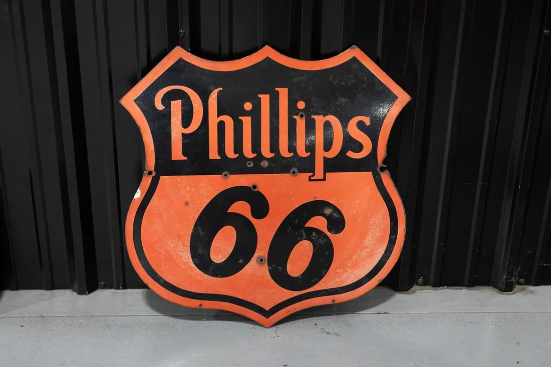 Phillips 66 Double-Sided Porcelain Sign (1 of 2)