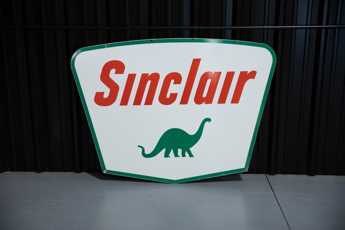 Sinclair Dino Double-Sided Porcelain Identification Sign (1 of 2)