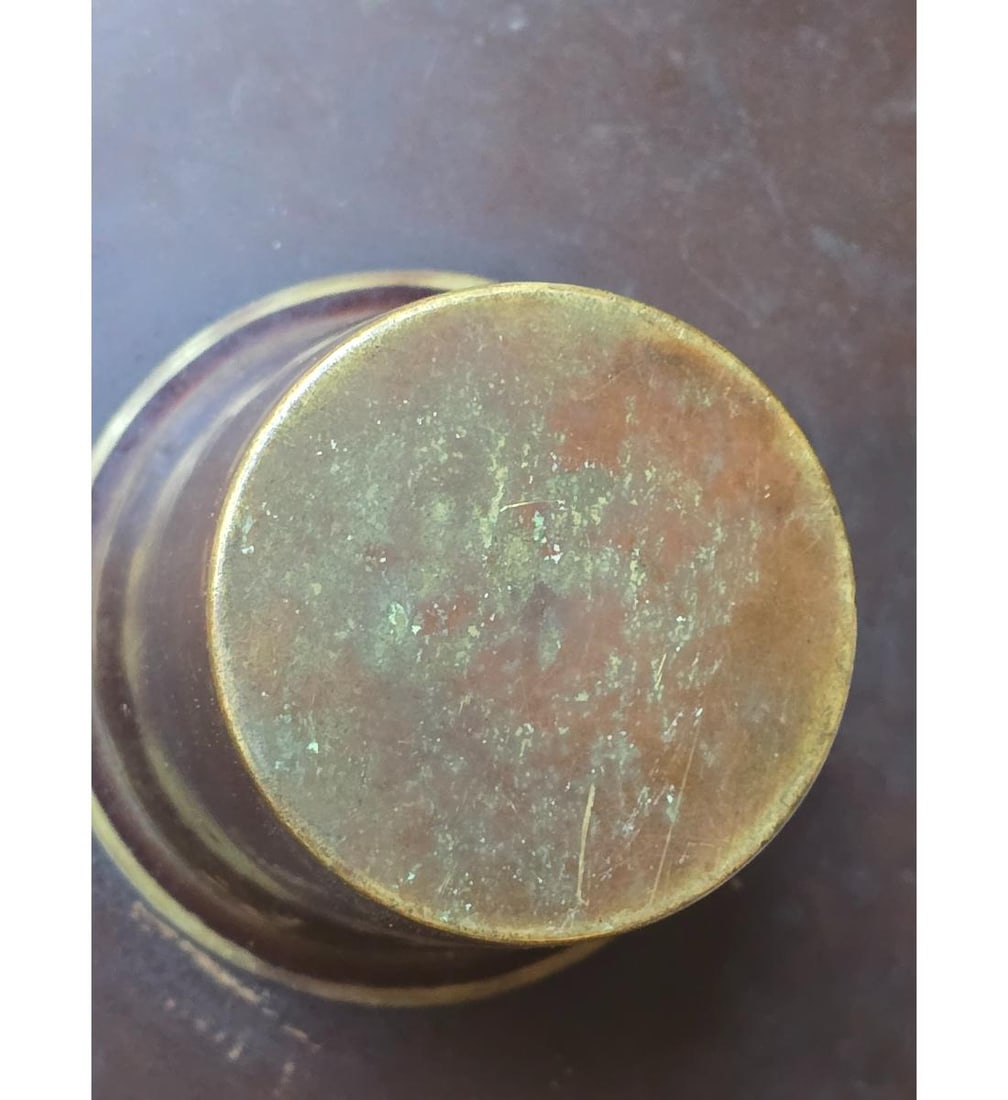 Antique Japanese Bronze Usubata Flower Vase Signed 19th C Meiji Period - 3