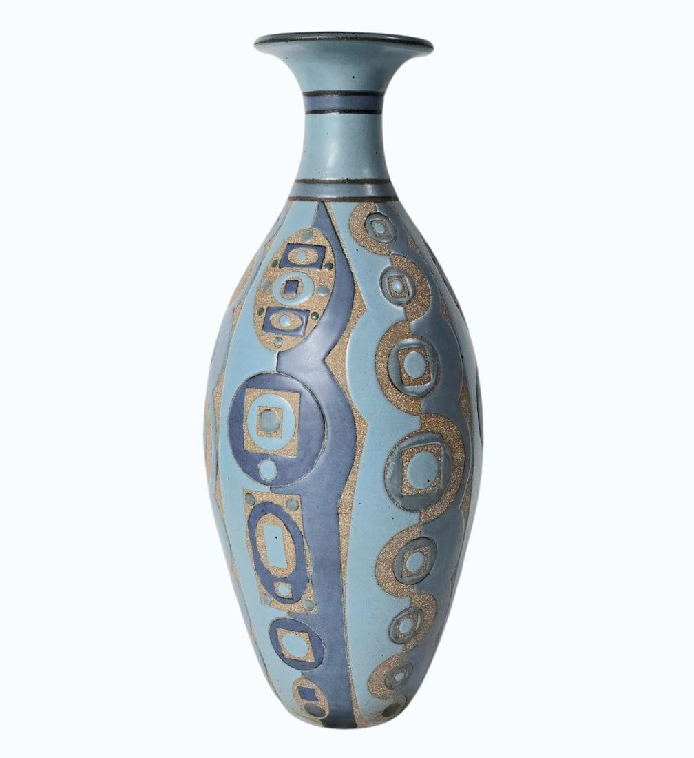 Large Kurt Wild 1931-2011 American Studio Pottery Vase Signed (1 of 13)