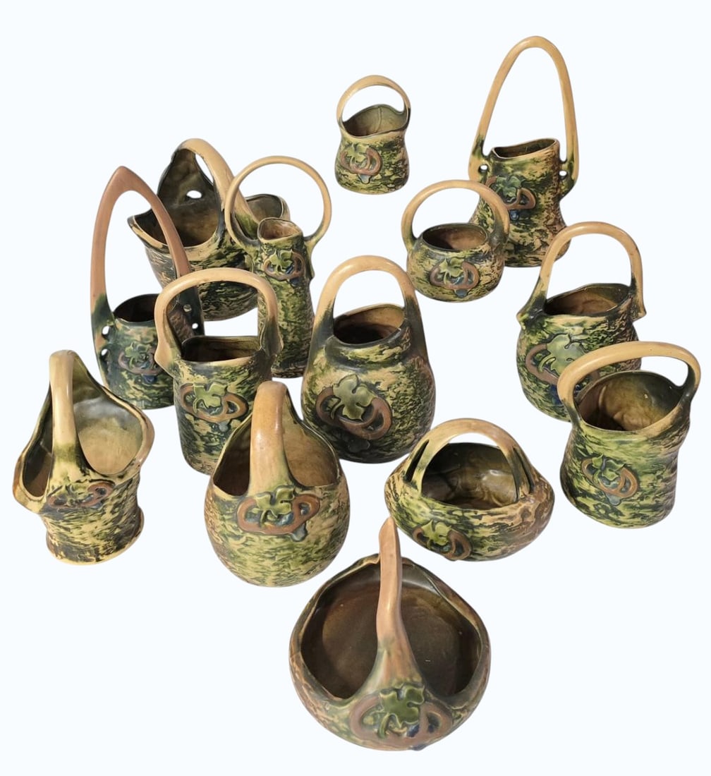 Rare Lot Of 14 Roseville Imperial I Pottery RARE COLLECTION SEE LAST PIC (1 of 19)