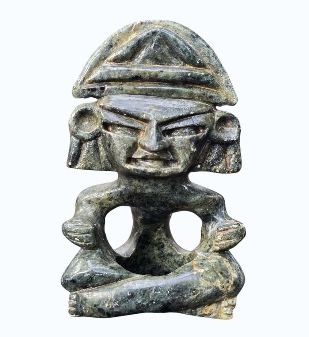 Pre Colombian Mesoamerica Jade Figure Mayan Or Aztec: Pre Colombian Mesoamerica Jade Figure Mayan Or Aztec. Measures 3.5" X 2" X 1.5". Items remaining in our possession after this time will be subject to forfeit or storage charges.