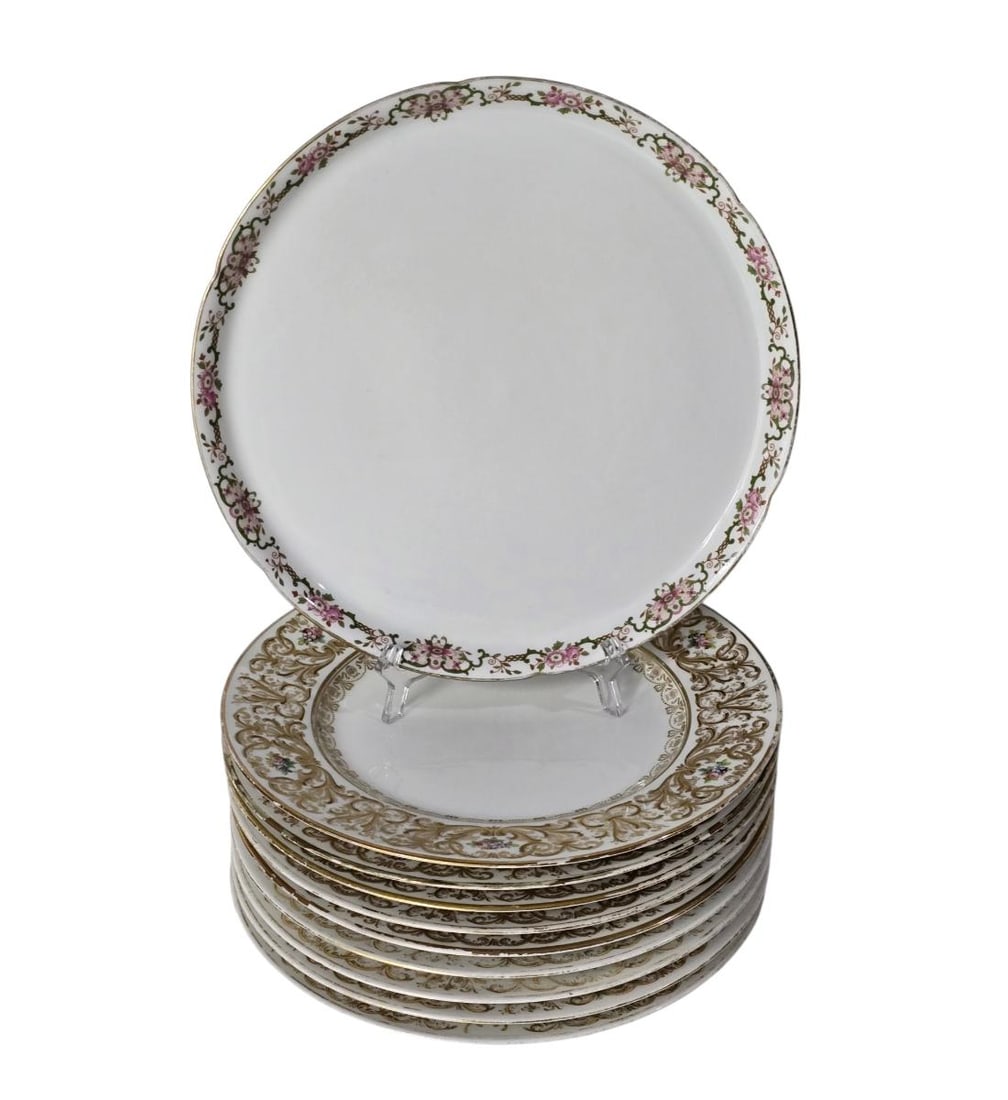 C AHRENFELDT For H G Shupp Limoges Dinner Plates And A Platter Hand Painted (1 of 16)