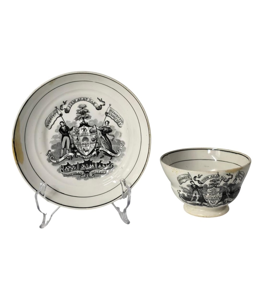 Early Staffordshire Cup And Saucer (Not Perfect) Ca 1810-1830 (1 of 13)