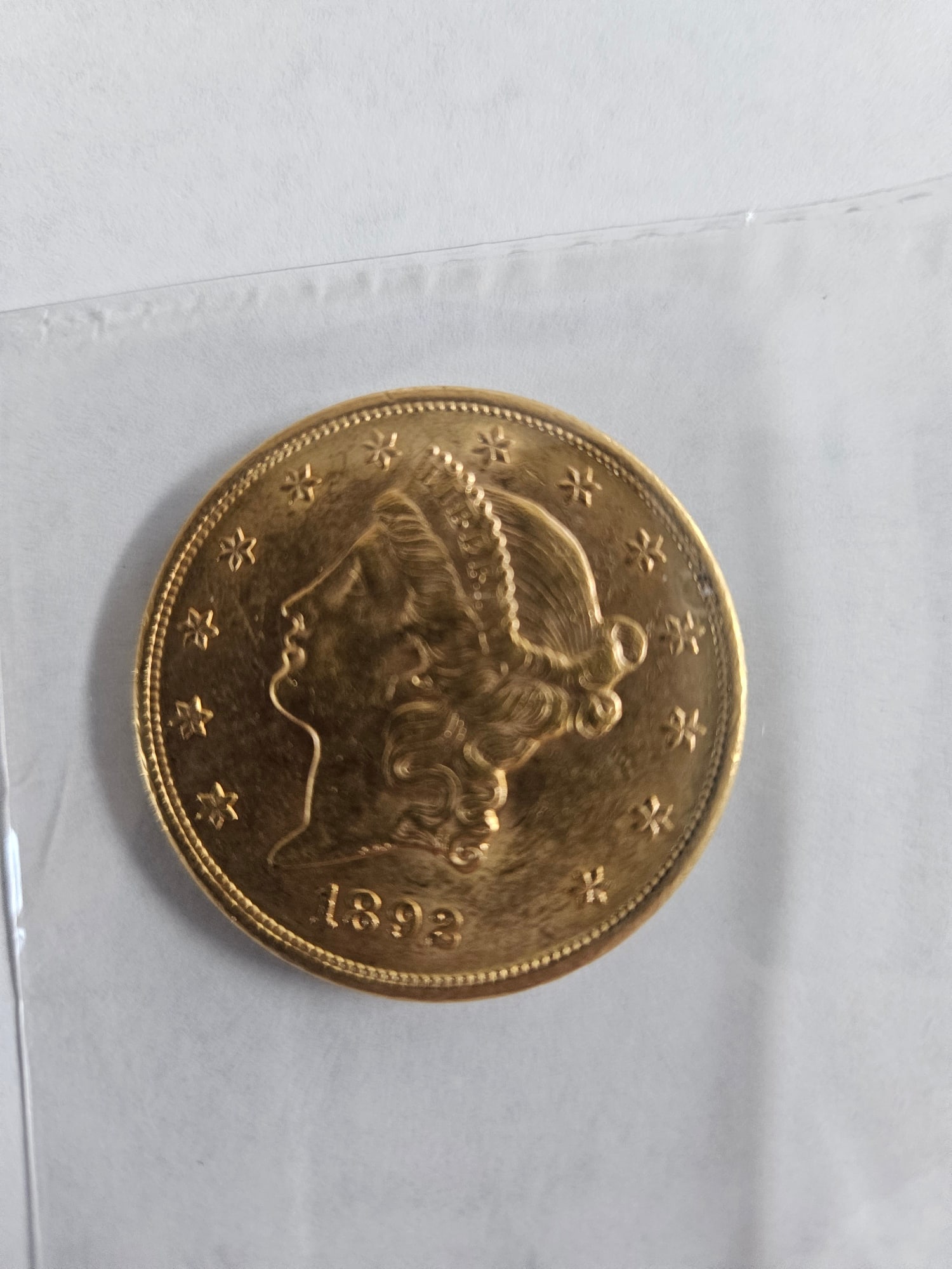 1892 S $20 DOUBLE EAGLE GOLD (1 of 2)