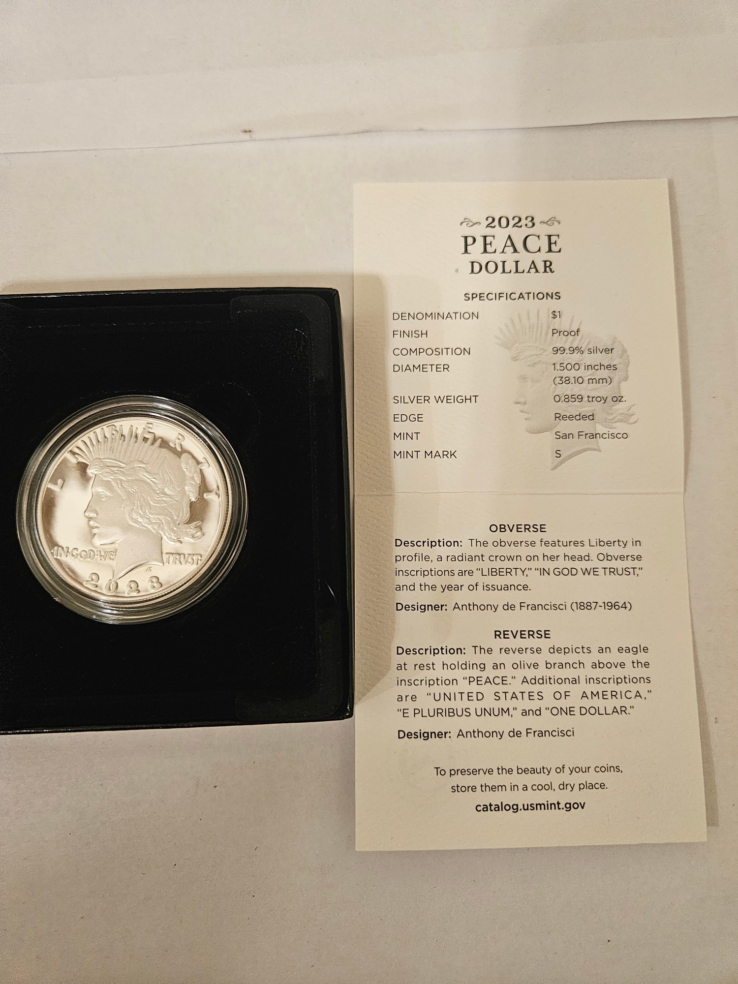 2023 1 OZ PROOF SIVER PEACE (1 of 3)