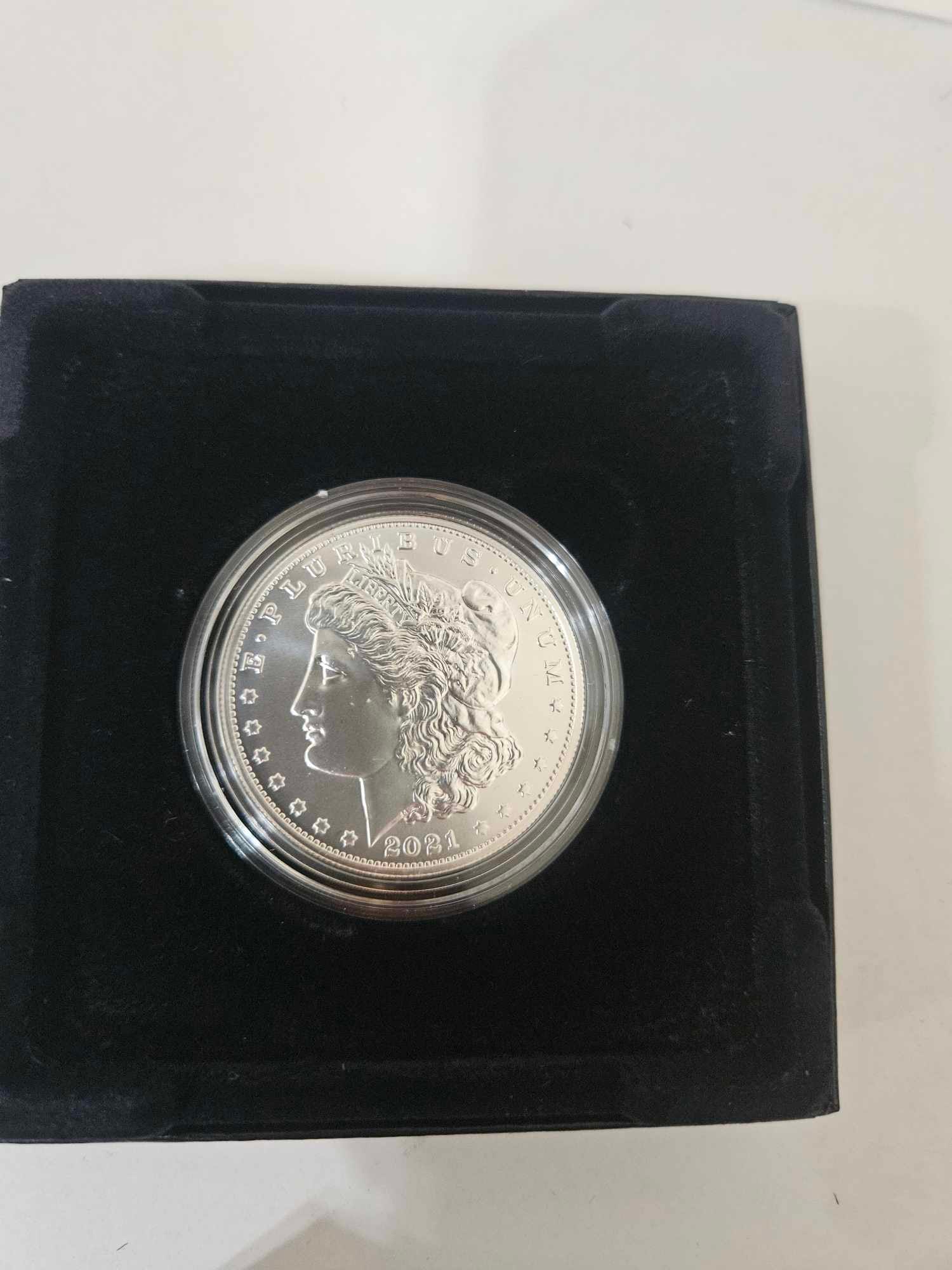 2021 MORGAN NEW ORLEANS UNCIRC 1$: 2021 MORGAN SILVER NEW ORLEANS DOLLAR MS 70 UNCIRC ORIGINAL DROP DATE 5.24.21, TOTAL MINTED 175,000
