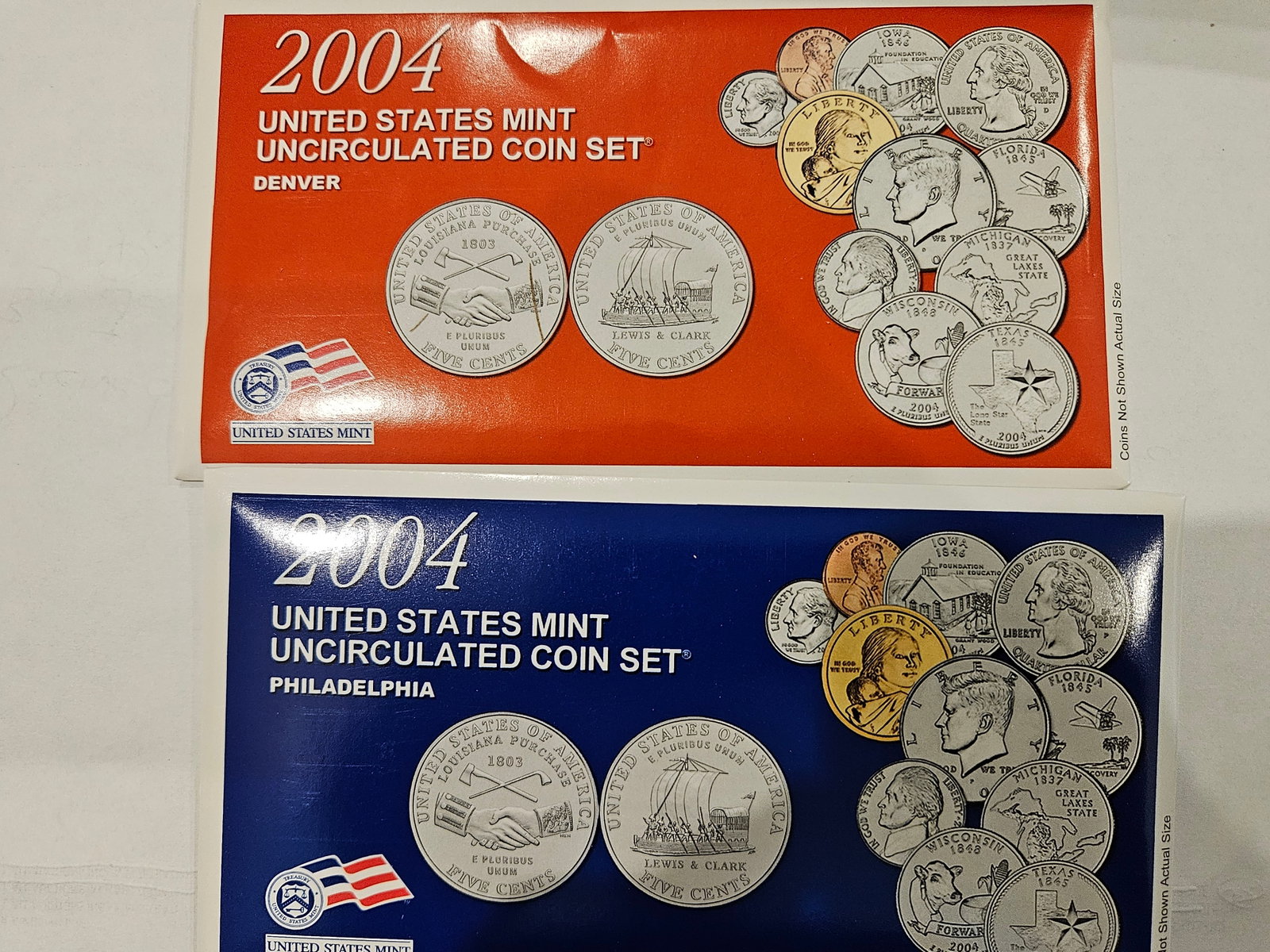 2004 UNCIRCULATED P & D COIN SET: 2004 UNCIRCULATED P & D COIN SET DROP DATE 6.22.04, TOTAL MINTAGE 842,507
