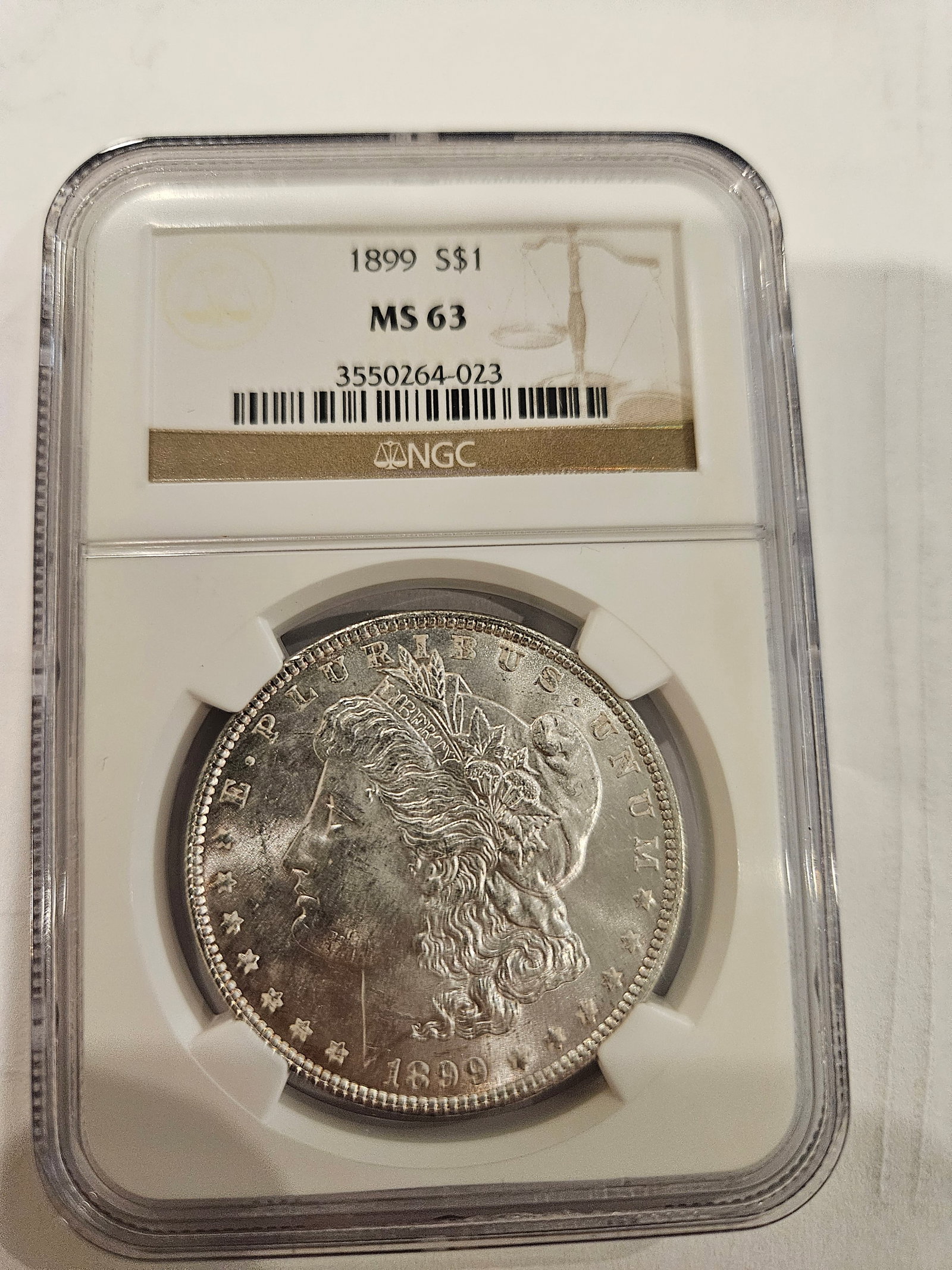 1899 NGC MS 63 MORGAN DOLLAR: 1899 NGC MS 63 MORGAN DOLLAR TOTAL MINTAGE 330,000