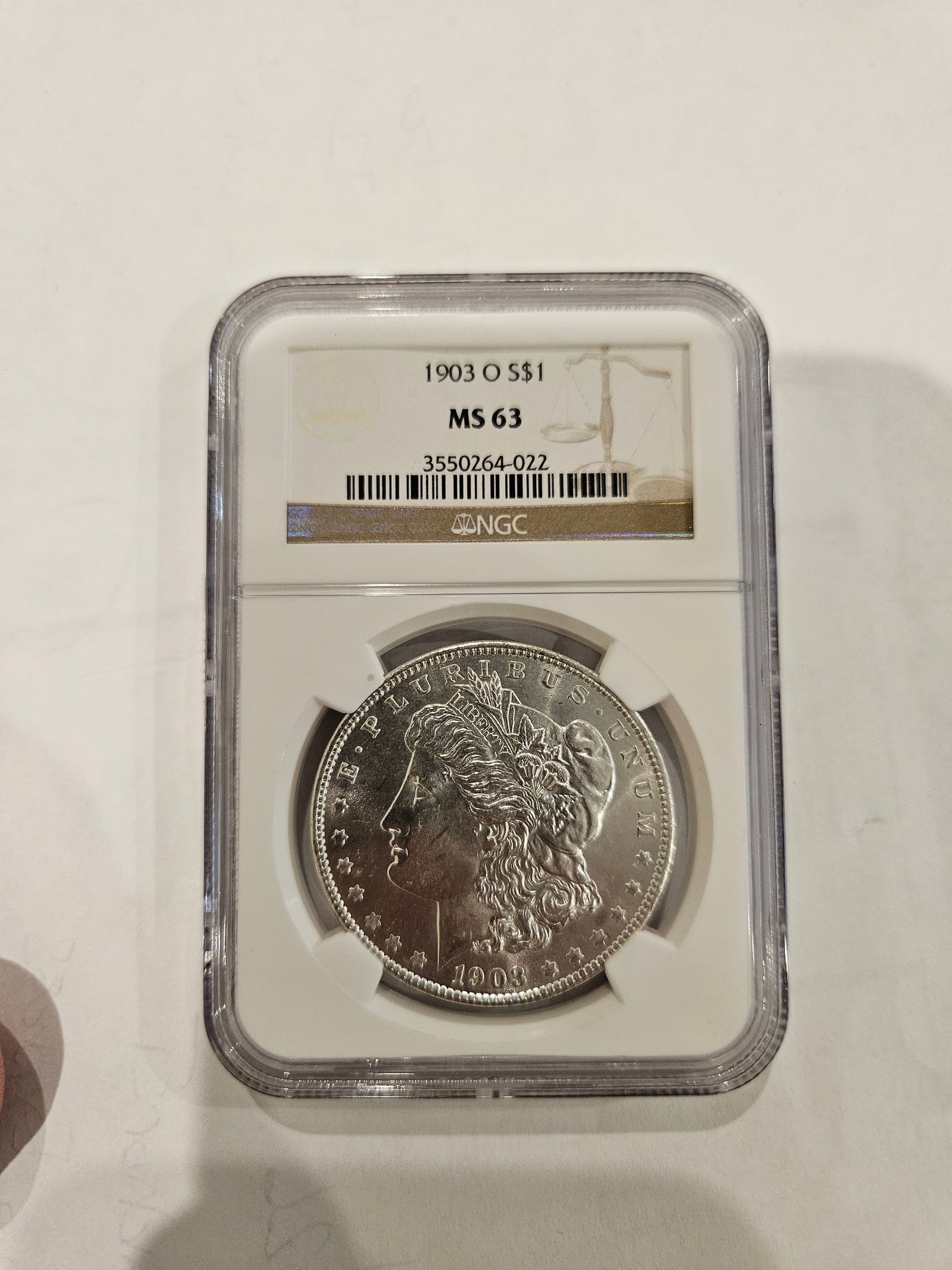 1903 0 NGC MS63 MORGAN DOLLAR: 1903 0 NGC MS63 MORGAN DOLLAR TOTAL MINTAGE 4.45M
