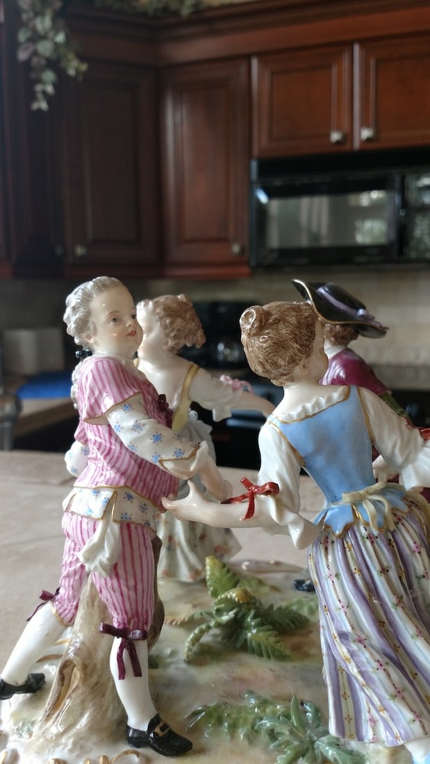 Meissen Ring Around the Rosie : The Meissen Ring Around the Rosie figurine, also known by its German name Reigen (Round Dance), is a celebrated group originally modeled by Johann Joachim Kändler in 1760. While collectors often 