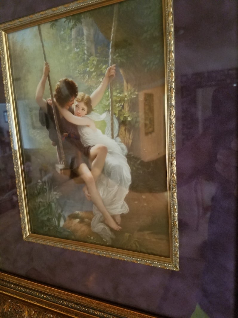 KPM PLAQUE Le Printemps: Le Printemps (also known as Springtime), painted by Pierre-Auguste Cot in 1873, is a masterpiece of French Academic art depicting two young lovers on a swing in a lush, romantic forest.PLAQUE 10X 8; P