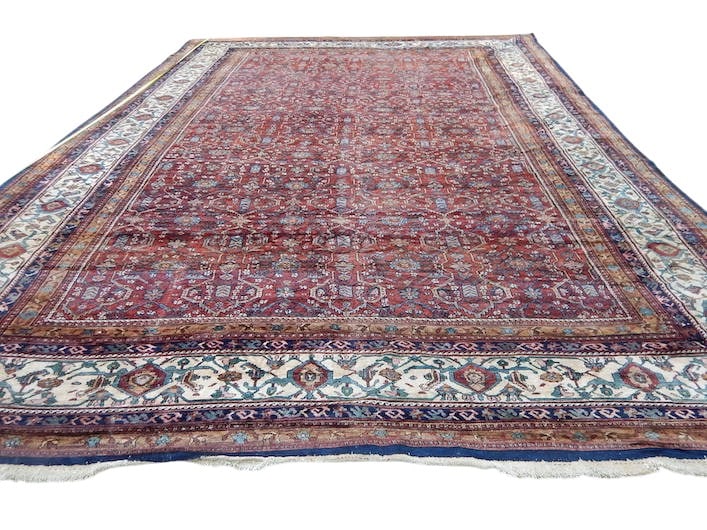 Palace Sized 1880's Sultanabad Rug: Palace Sized 1880's Sultanabad RugAbsolutely spectacular 20' X 14' Palace Sized Persian Sultanabad dating from the 1880's. Most Sultanabad's from this age sell for SEVERAL HUNDRED THOUSAND DOLLARS. Th