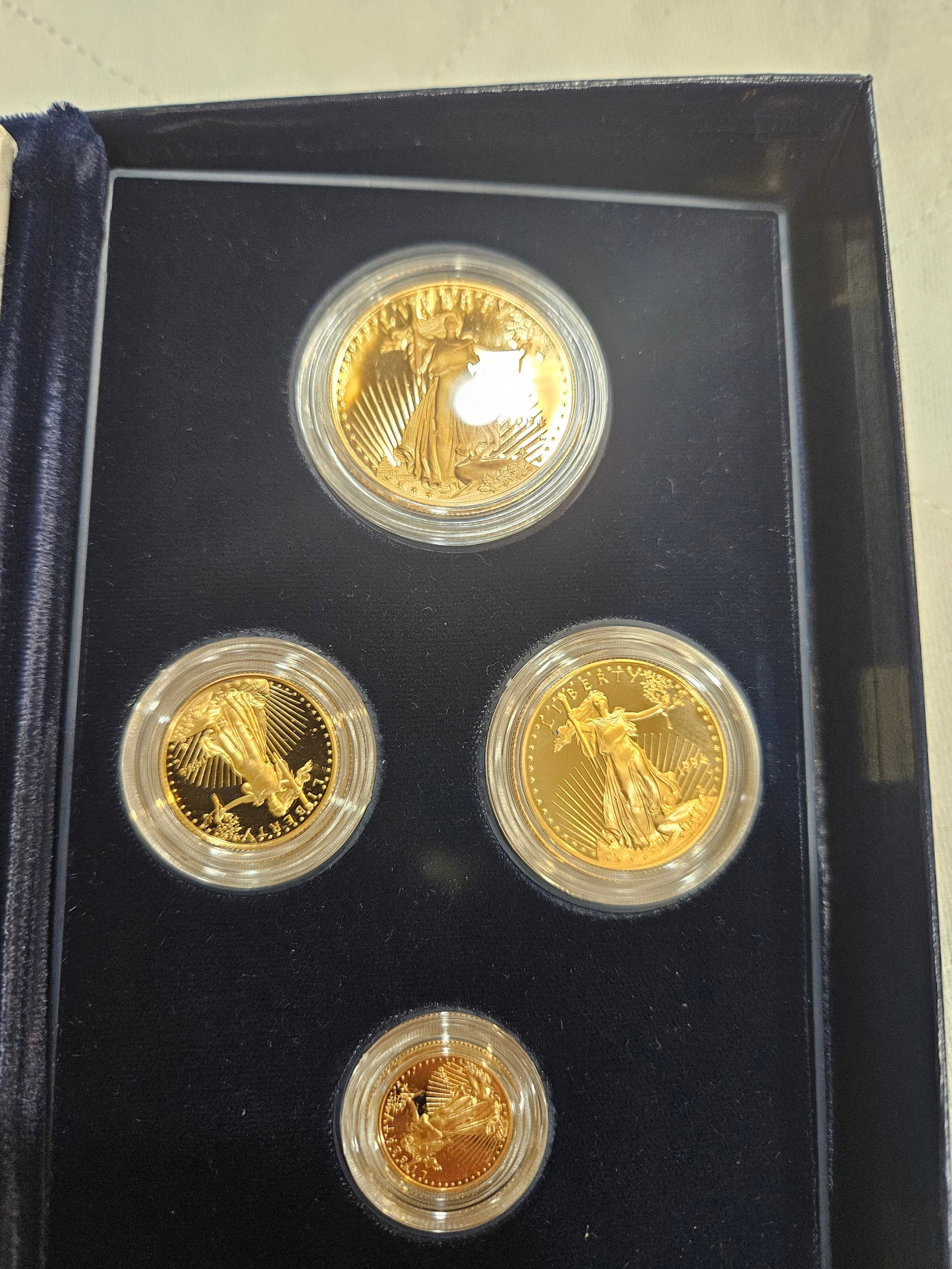 1994 GOLD BULLION PROOF SET: 1994 GOLD BULLION PROOF SET PR 70 DEEP CAMEO ORIGINAL DROP DATE 4.28.94 ONLY 44,584 IN EXISTENCE