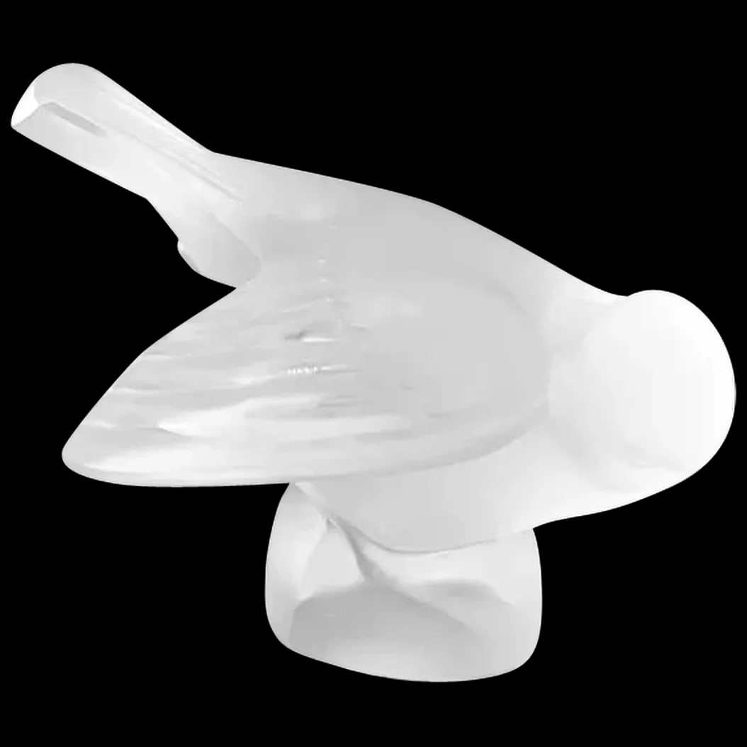 Lalique Sparrow: Here we have the gorgeous 1960’s Lalique Sparrow with Head Tucked Under Wing. He is clear and frosted and displays beautifully. Signed Lalique France and is in mint condition. Still sold in high