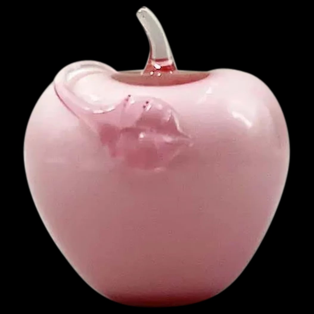 Glass Paperweight: Founded in 1905 by brothers Frank and John Fenton, the Fenton Art Glass Company ranks among the world’s foremost producers of handmade art glass. This is the dust rose paperweight one of the