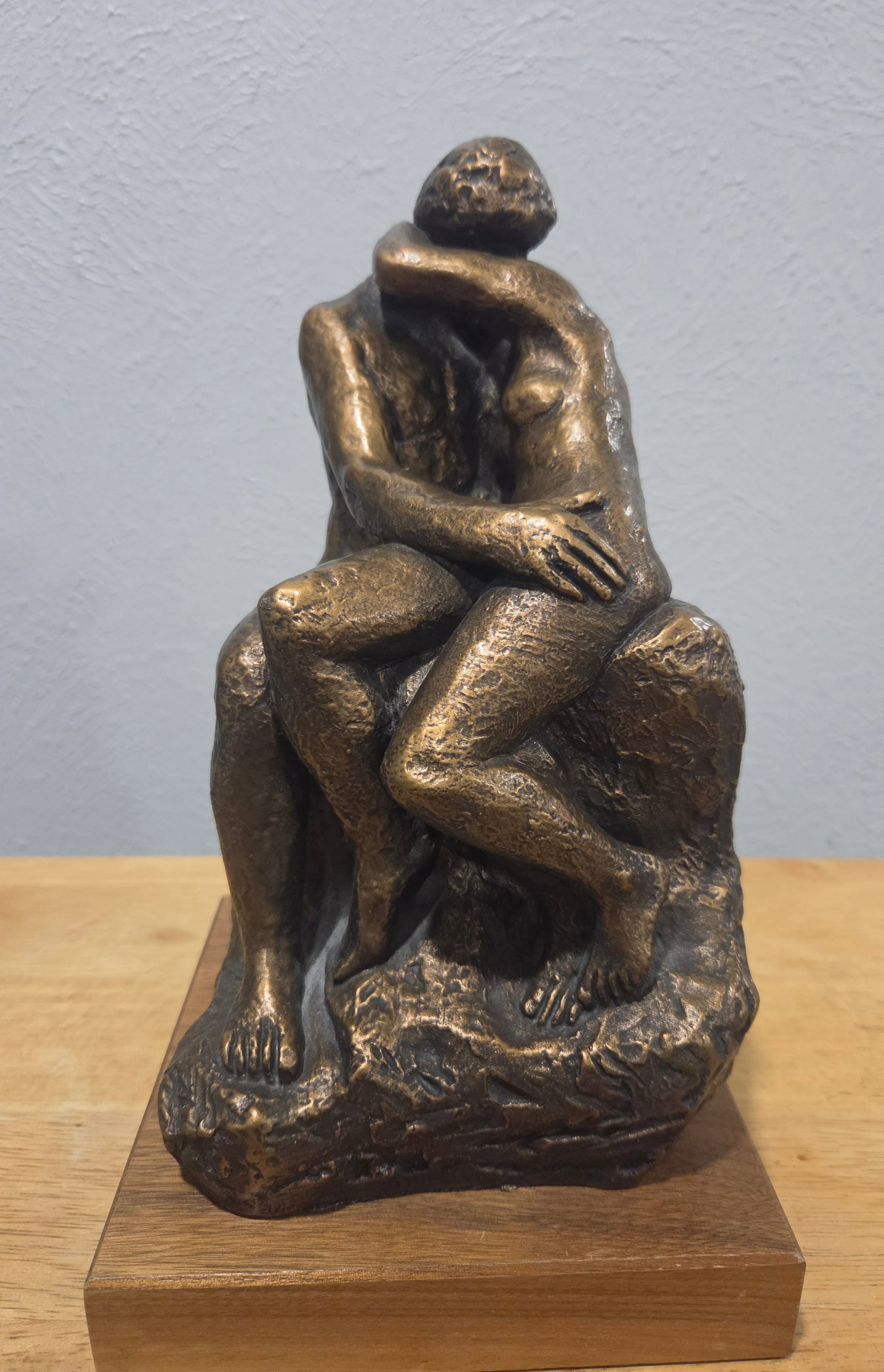 1961 Reproduction of Auguste Rodin's - The Kiss: This is a replica of Auguste Rodin's famous 19th century masterpiece. It depicts lovers Paolo and Francesca sharing their first kiss just before they are discovered and killed by Paolo's brother who