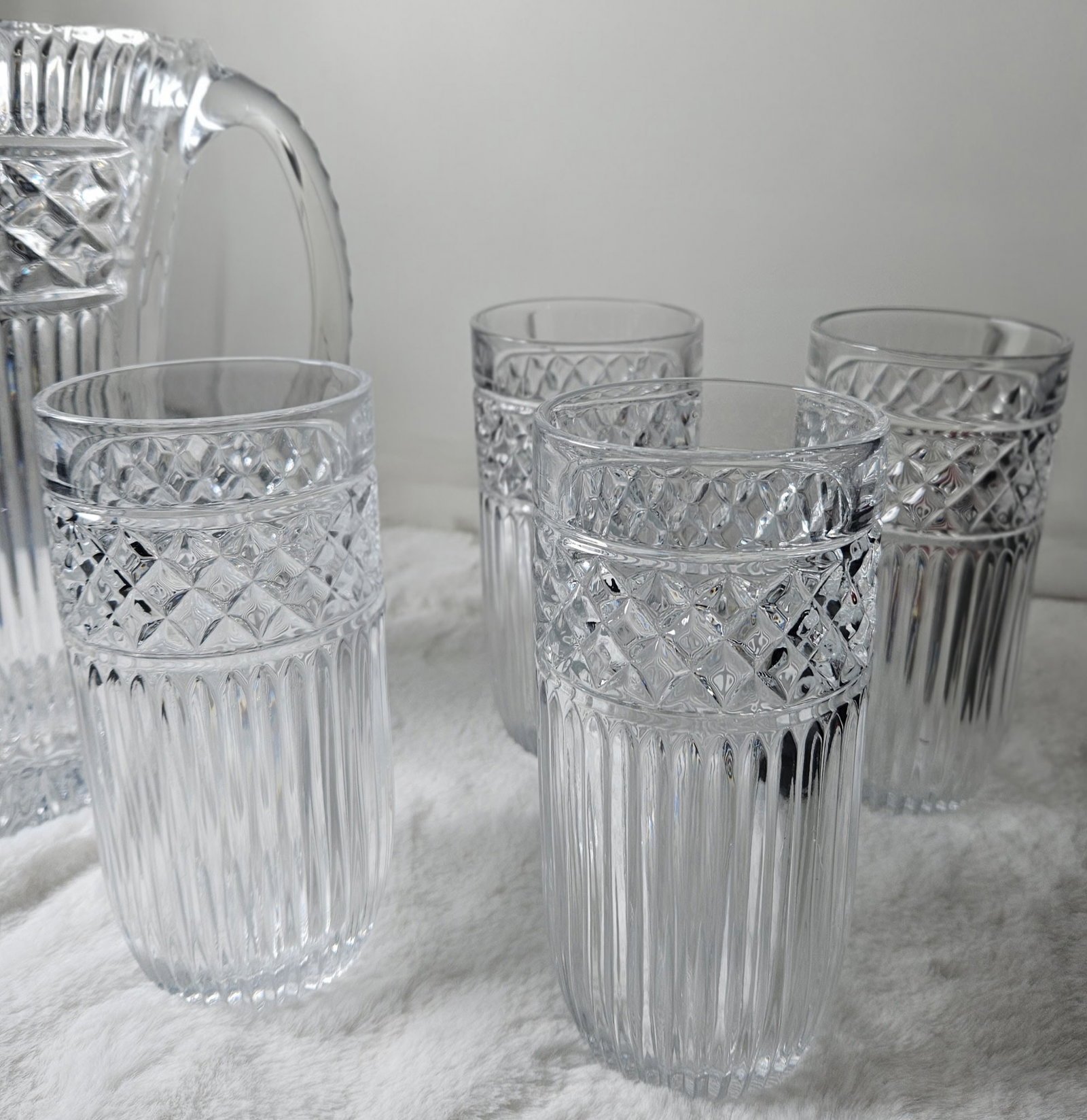 Crystal Pitcher and Glasses Set - 4
