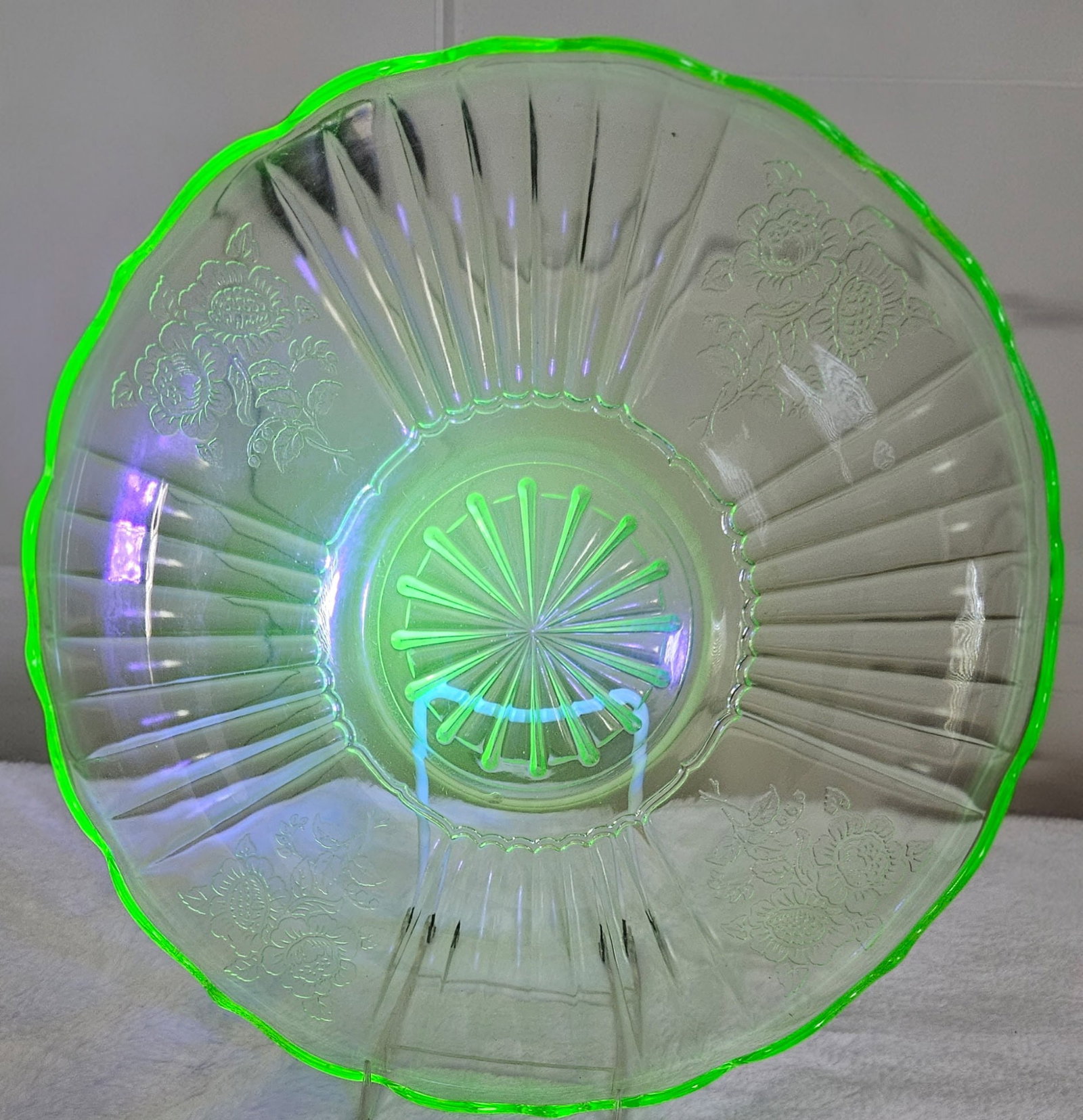 Uranium Glass Platter - 2