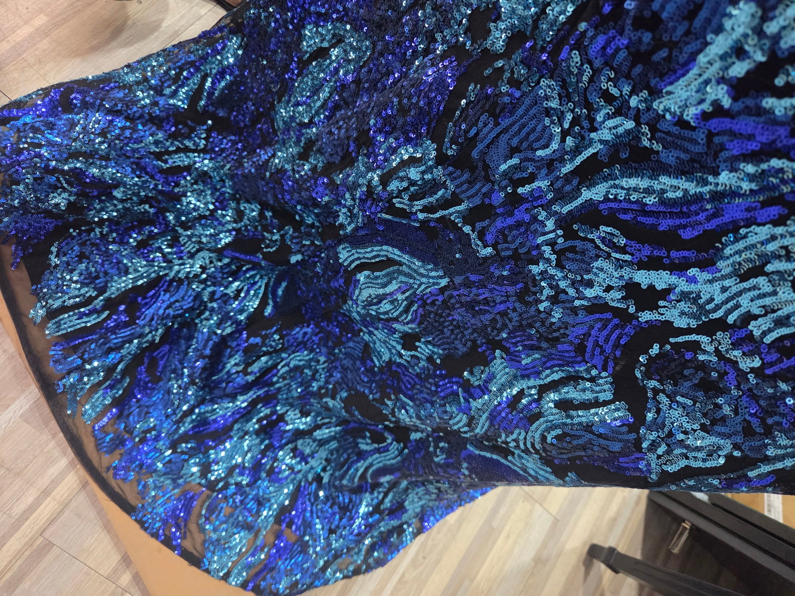 MORRELL MAXIE Blue Sequin Gown - 2