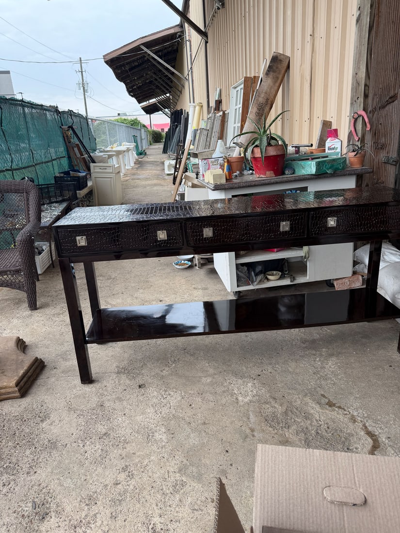 Faux alligator console - 5