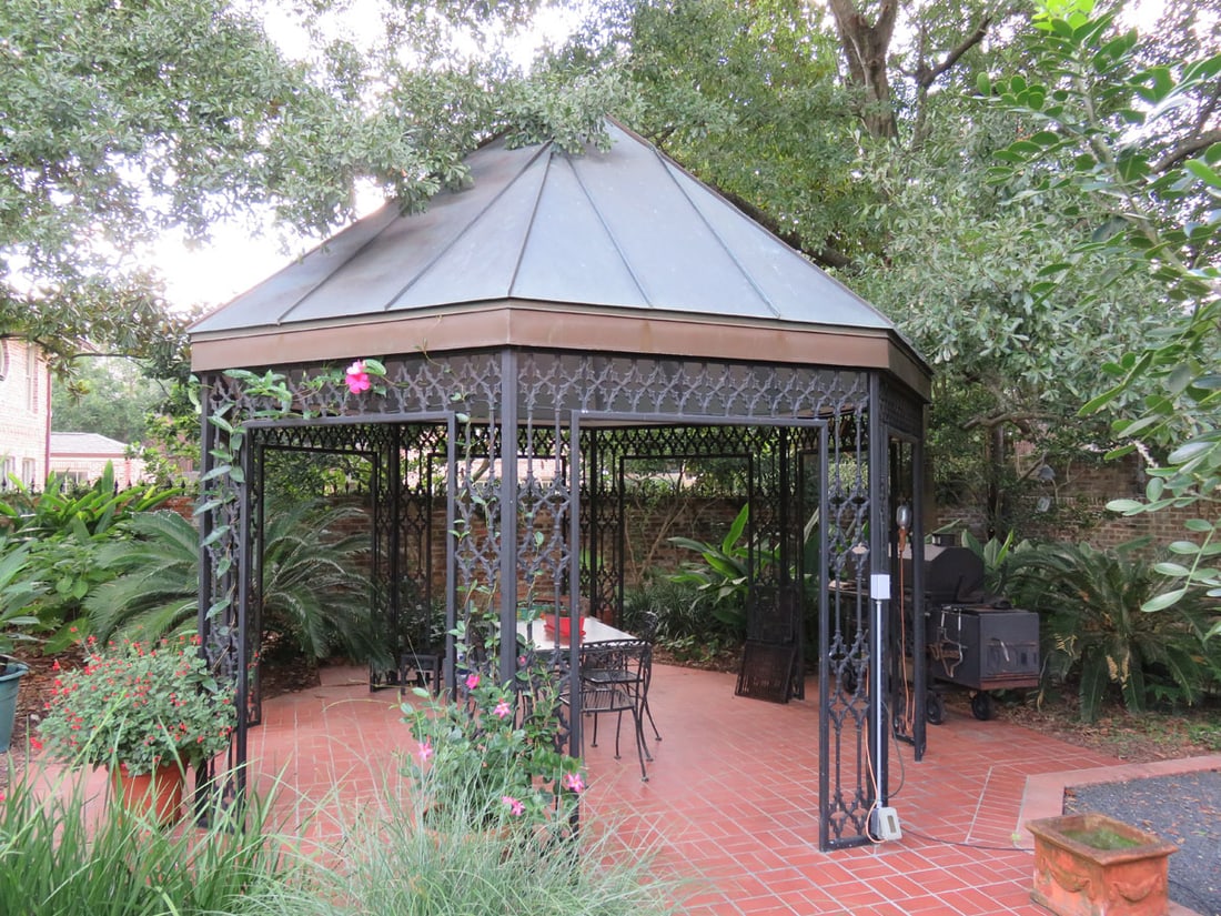 Reclaimed custom steel pergula (1 of 9)