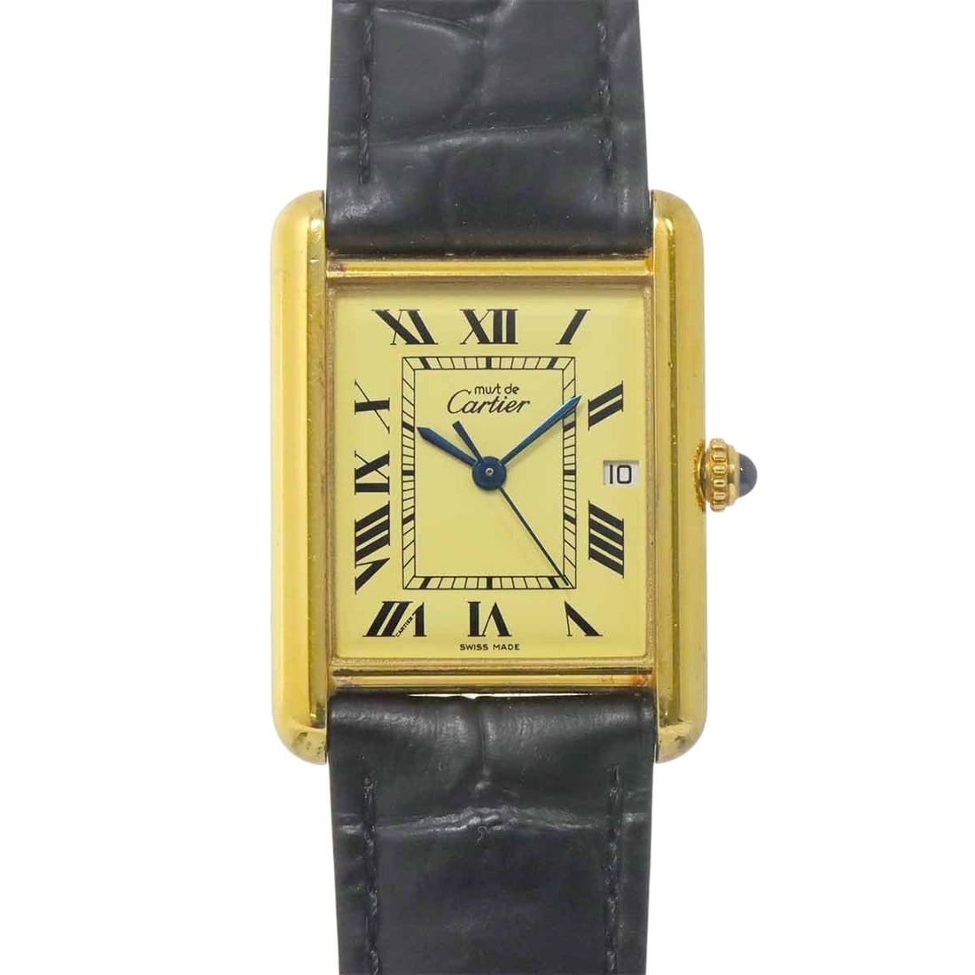 Cartier Tank Must: CartierModel : Must Tank Vermeil LMReference : W1017454Diameter : 25,5 mmMaterial : VermeilMovement : QuartzCondition : Very goodIncluded : Watch, travel pouch, watchmaker's certificate