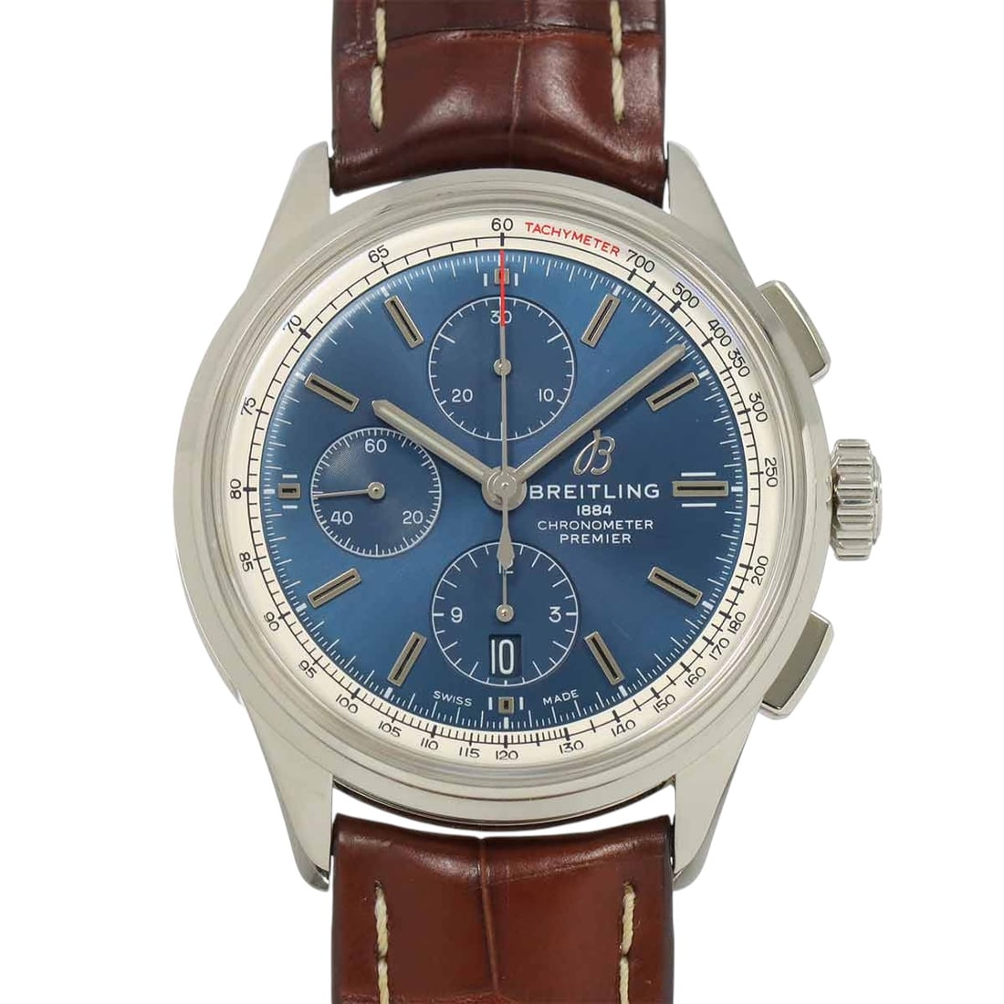 Breitling Premier Chronograph: BreitlingModel : Premier ChronographReference : A13315351C1P2Diameter : 42 mmMaterial : SteelMovement : Automatic mechanicalIncluded : Watch, original box, case, warranty card, booklet, chronometer ce