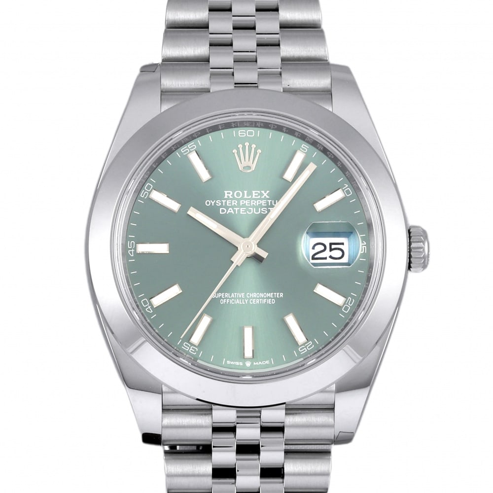 Rolex Datejust Green Mint: RolexModel : Datejust Green MintReference : 126300Bracelet : JubiléeDiameter : 41mmMaterial : SteelMovement : Automatic mechanicalCondition : Near MintYear : 2026Included : Watch, original set, box /