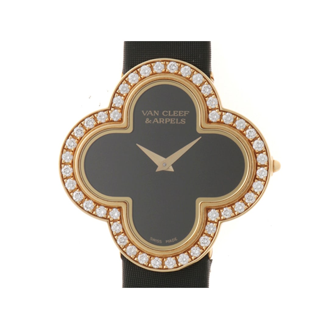 Van Cleef & Arpels Alhambra: Van Cleef & ArpelsModel : Alhambra MediumReference : VCARN5HZ00Diameter : 30 mmMaterial : Or jaune 18 carats et diamants et onyxMovement : QuartzIncluded : Watch, warranty card, travel pouch, watchmak