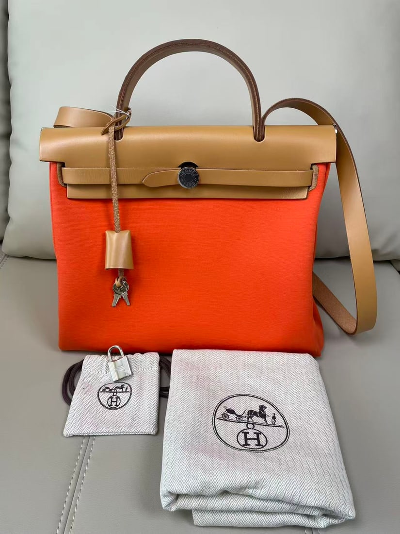 HERMES Herbag Cloth Handbag 31 (1 of 7)