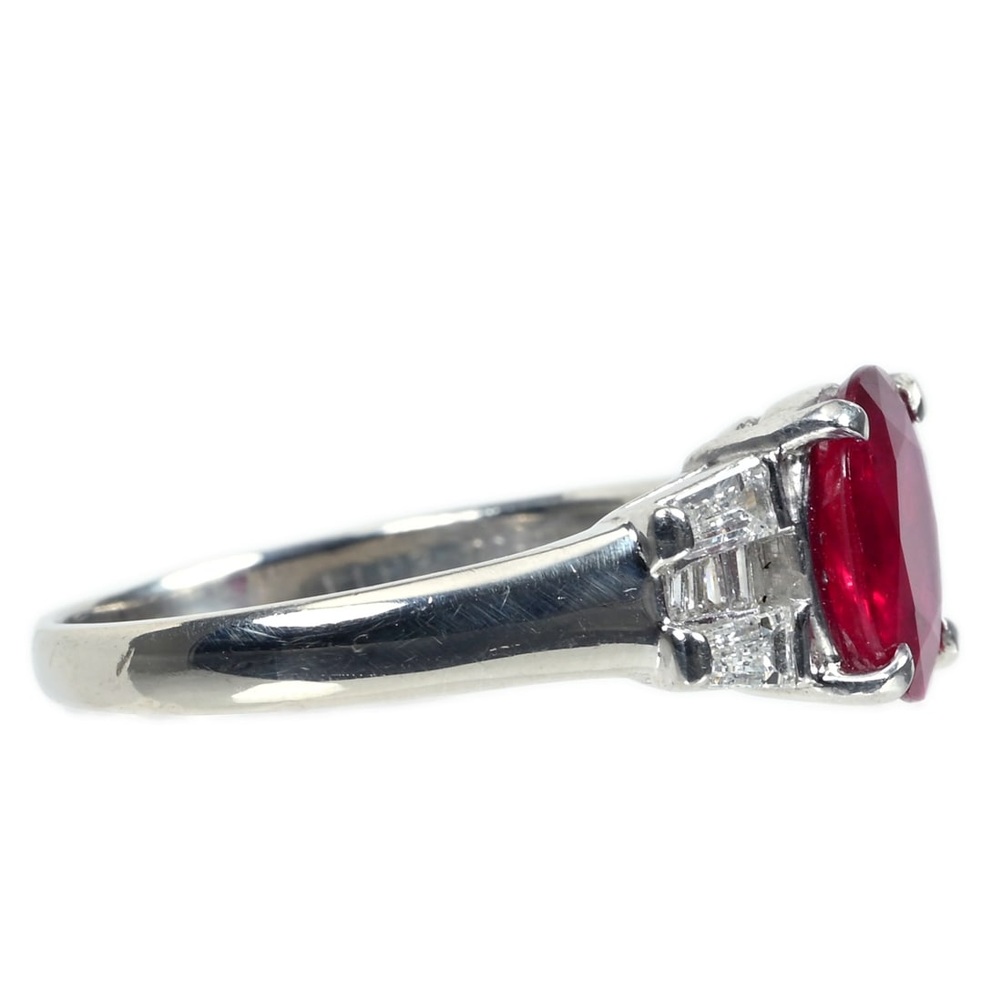 Pt900 Ruby Ring - 3