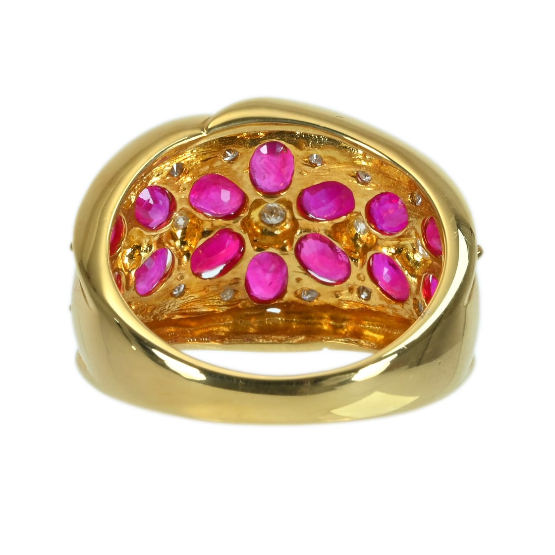 18K Ruby Diamond Ring - 4