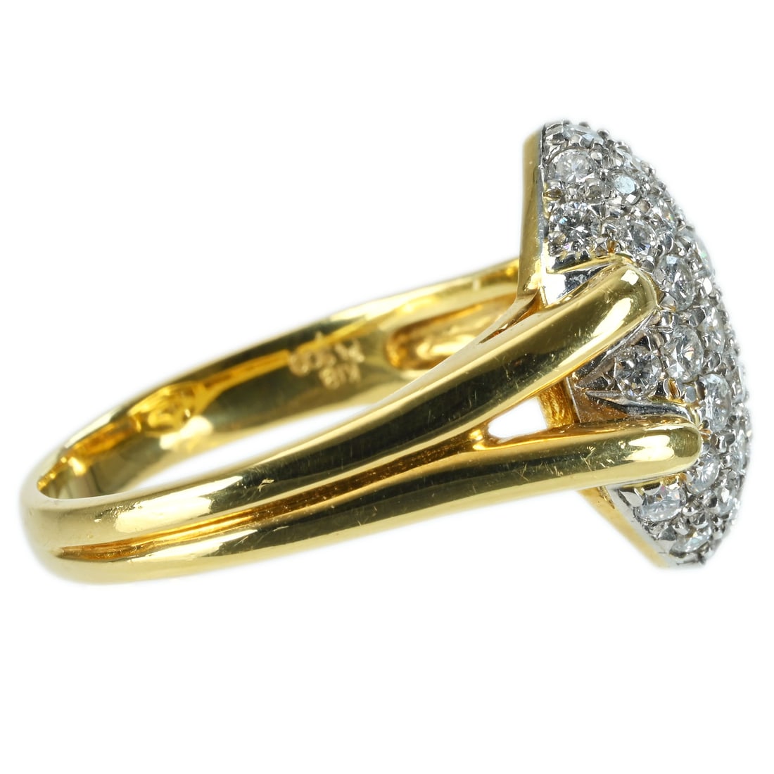 K18/PT900 Diamond Ring - 3