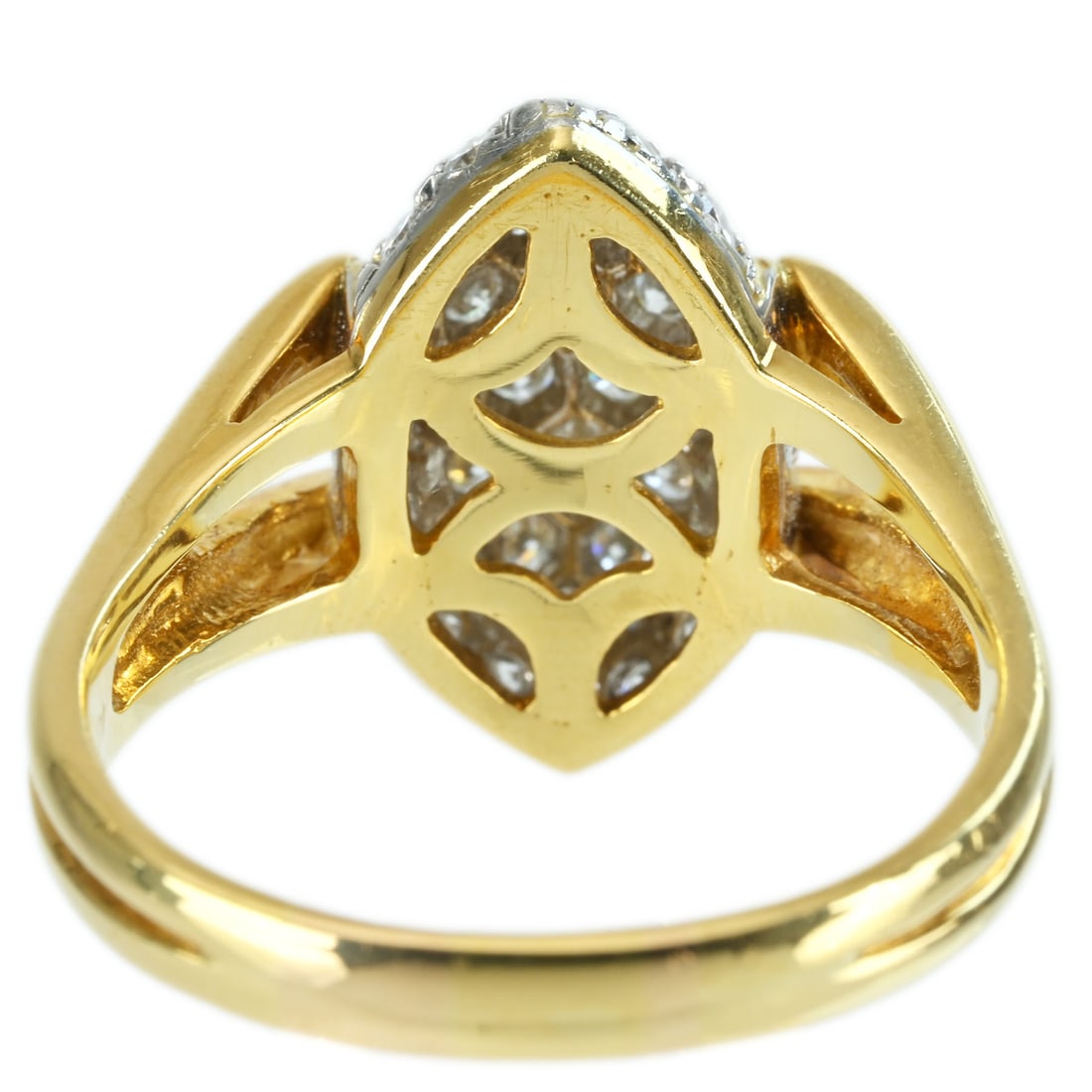 K18/PT900 Diamond Ring - 4