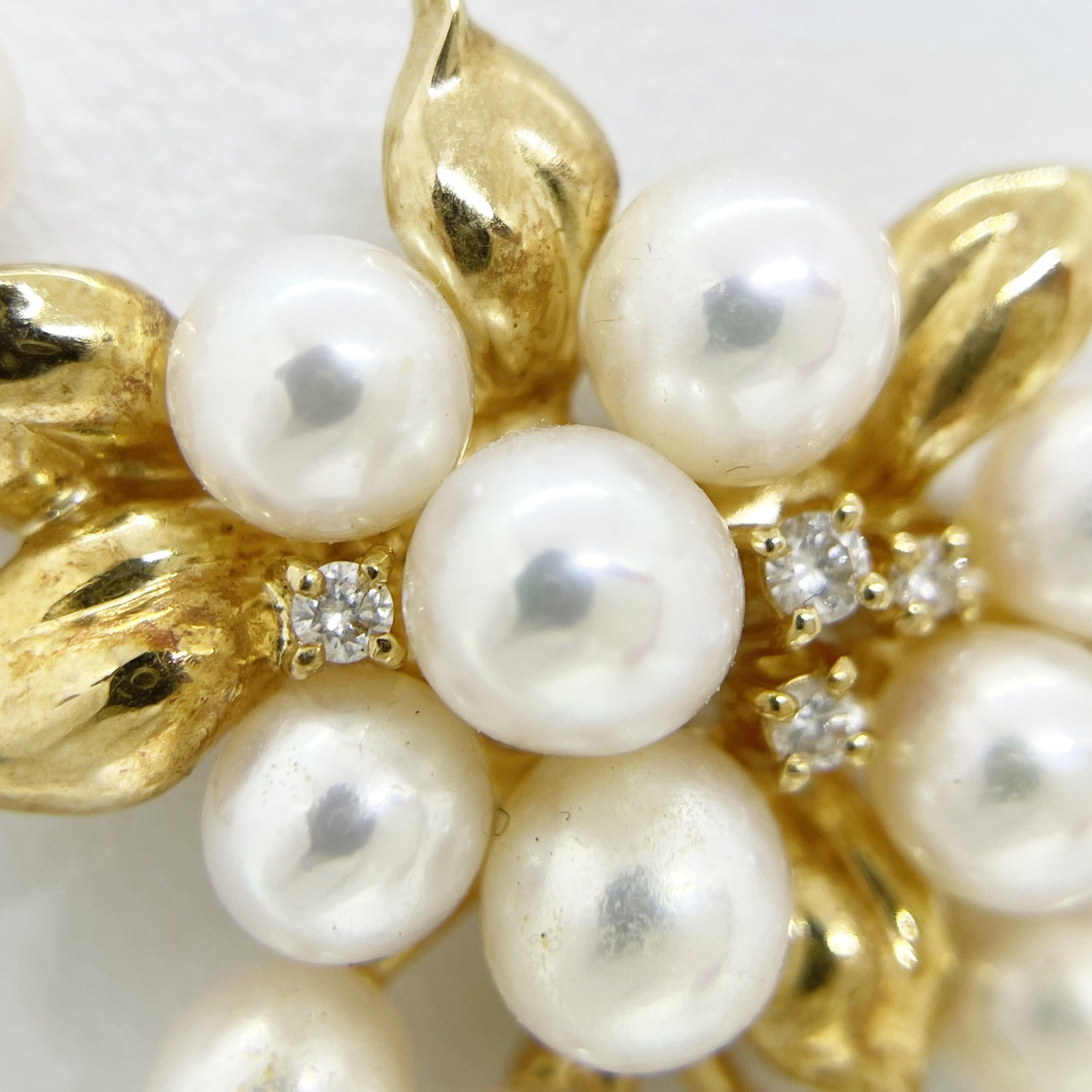 K18 Pearl Diamond Necklace - 4