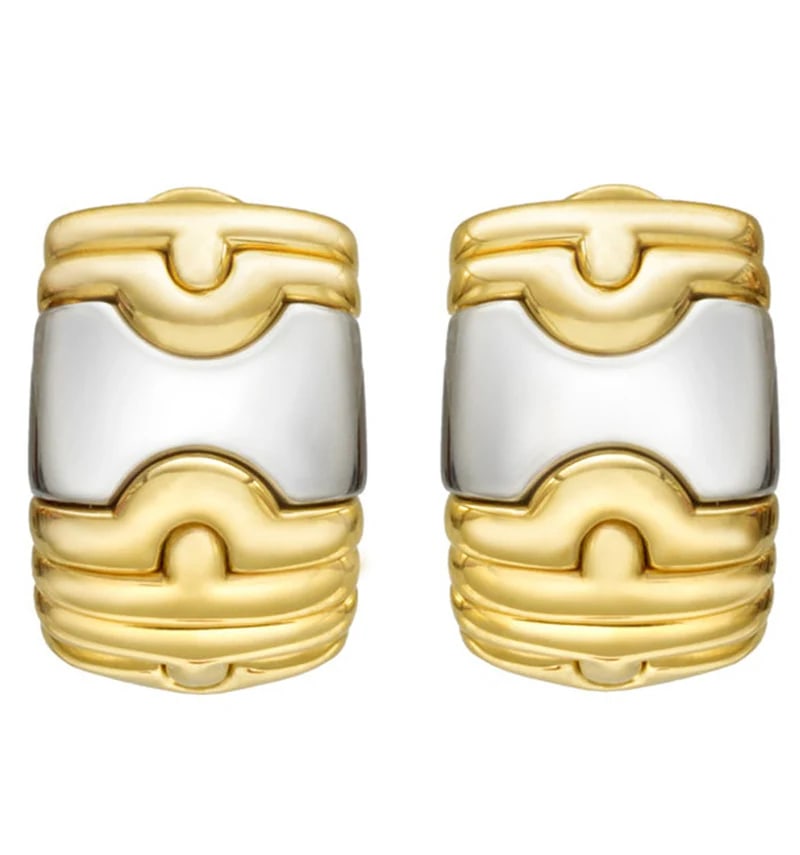 BVLGARI BULAGRI Parentesi K18/SS Earring: Type: Earring Metal:18K/SS Diamond: N/A Size:N/A Signed By:BVLGARI
