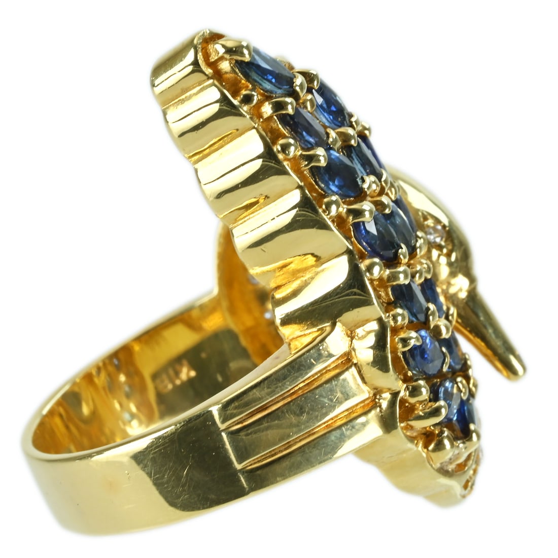 K18 Sapphire Diamond Ring - 3