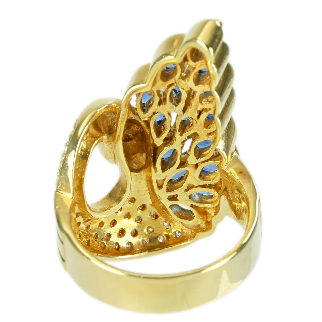 K18 Sapphire Diamond Ring - 4