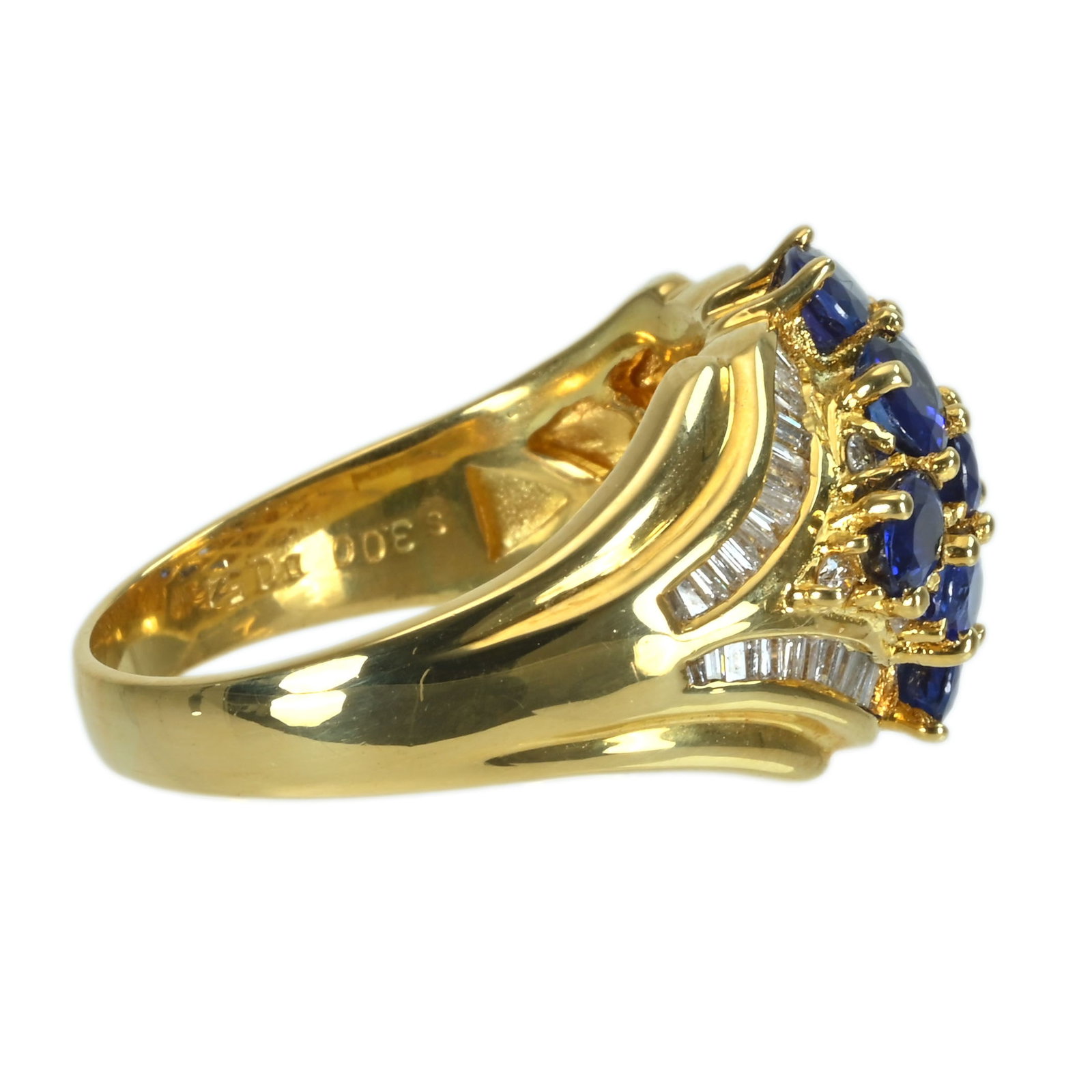 K18 Sapphire Diamond Ring - 3