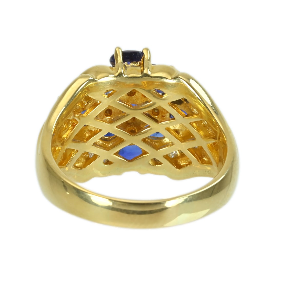 K18 Sapphire Diamond Ring - 4