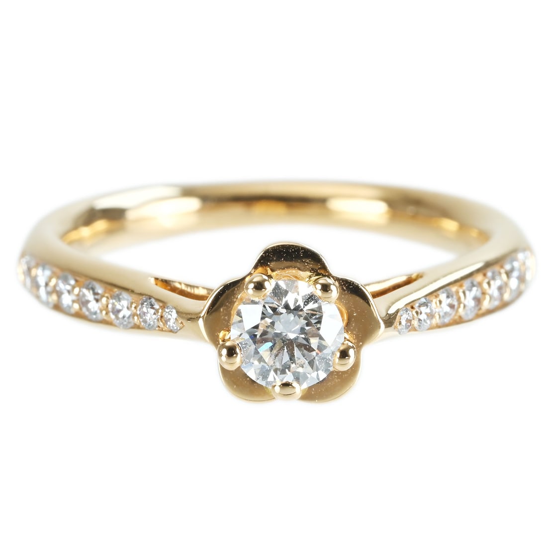 CHANEL K18 Diamond Camellia Colletion Engagement Ring (1 of 6)