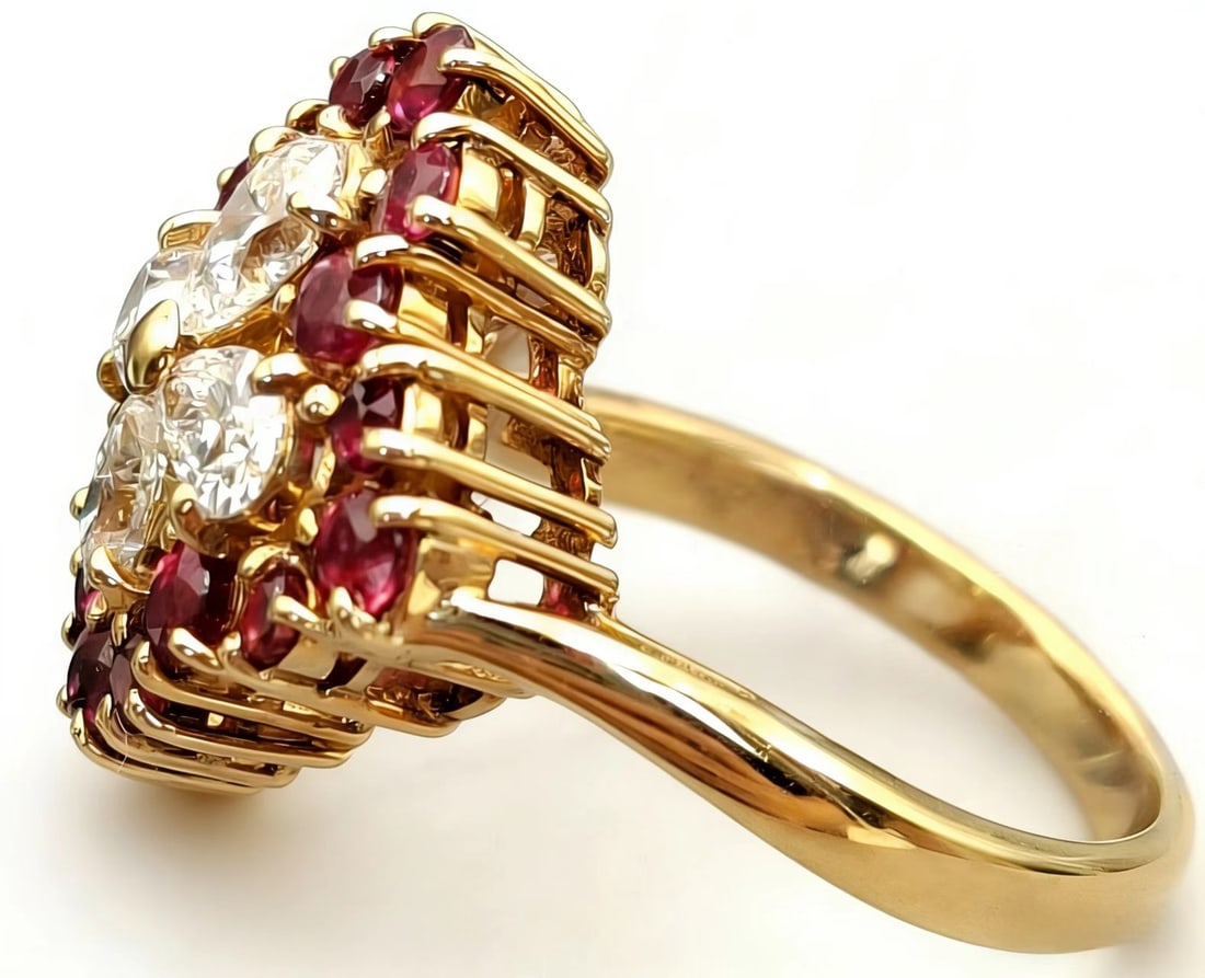 MIKIMOTO Ruby Diamond Ring - 2