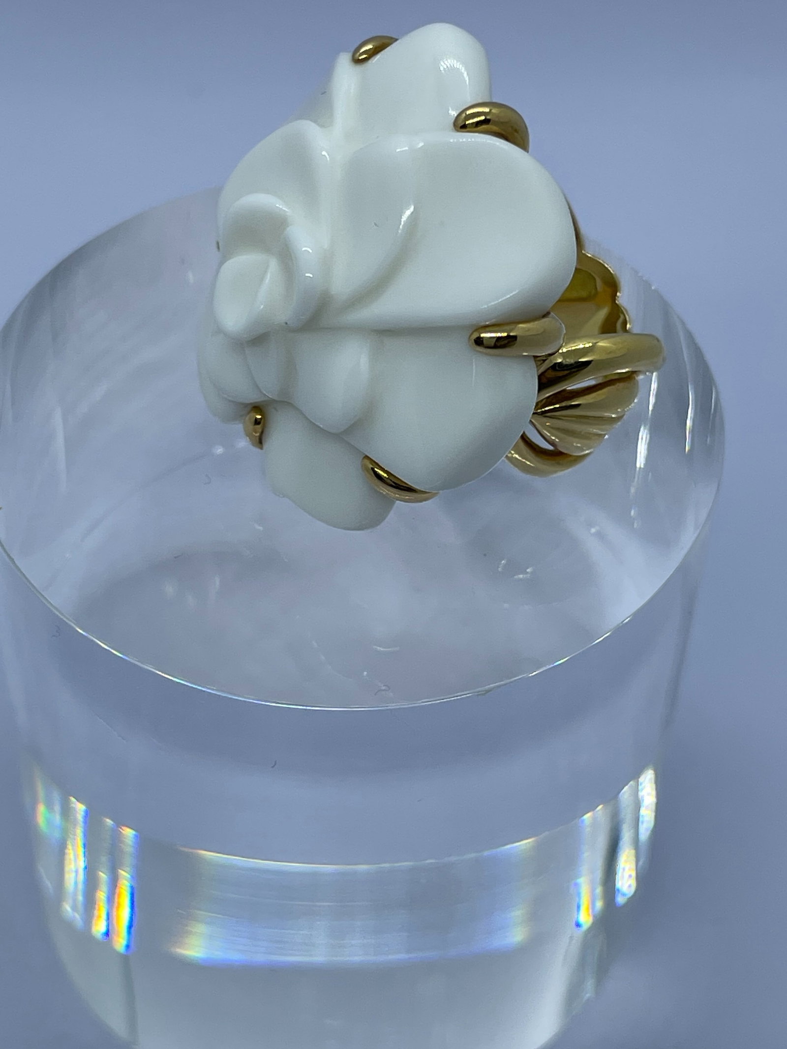 CHANEL K18 Camelia Ring - 2