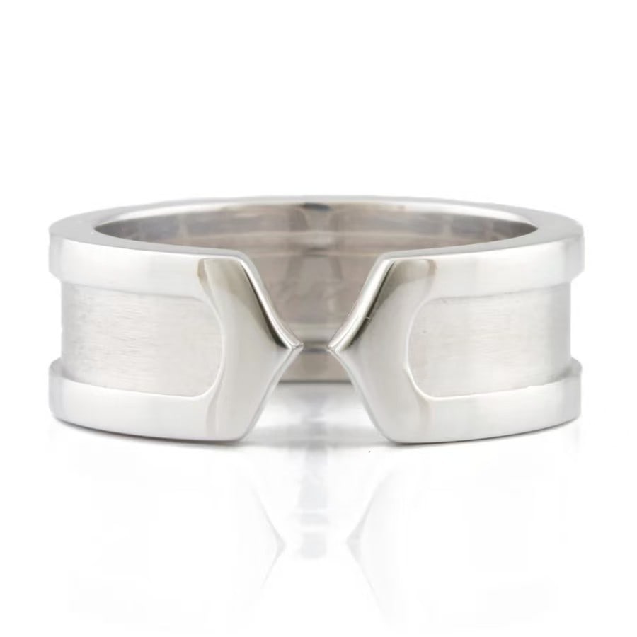 CARTIER C2 De Ring: Type: Ring Metal:18K White Size: 5.5 (US) Diamond:N/A Signed By: Cartier Accessories: Certificate