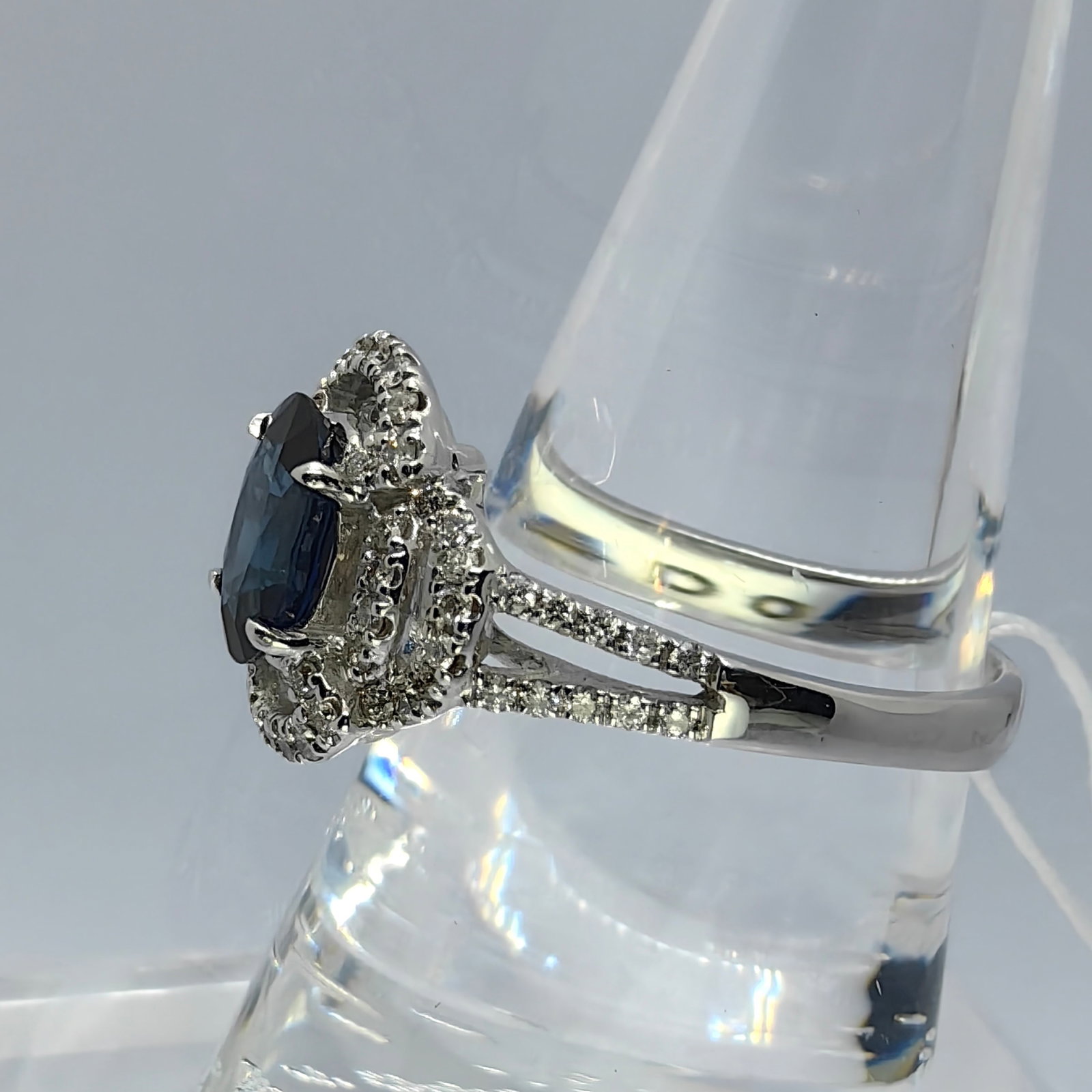 18K Sapphire Diamond Ring - 3