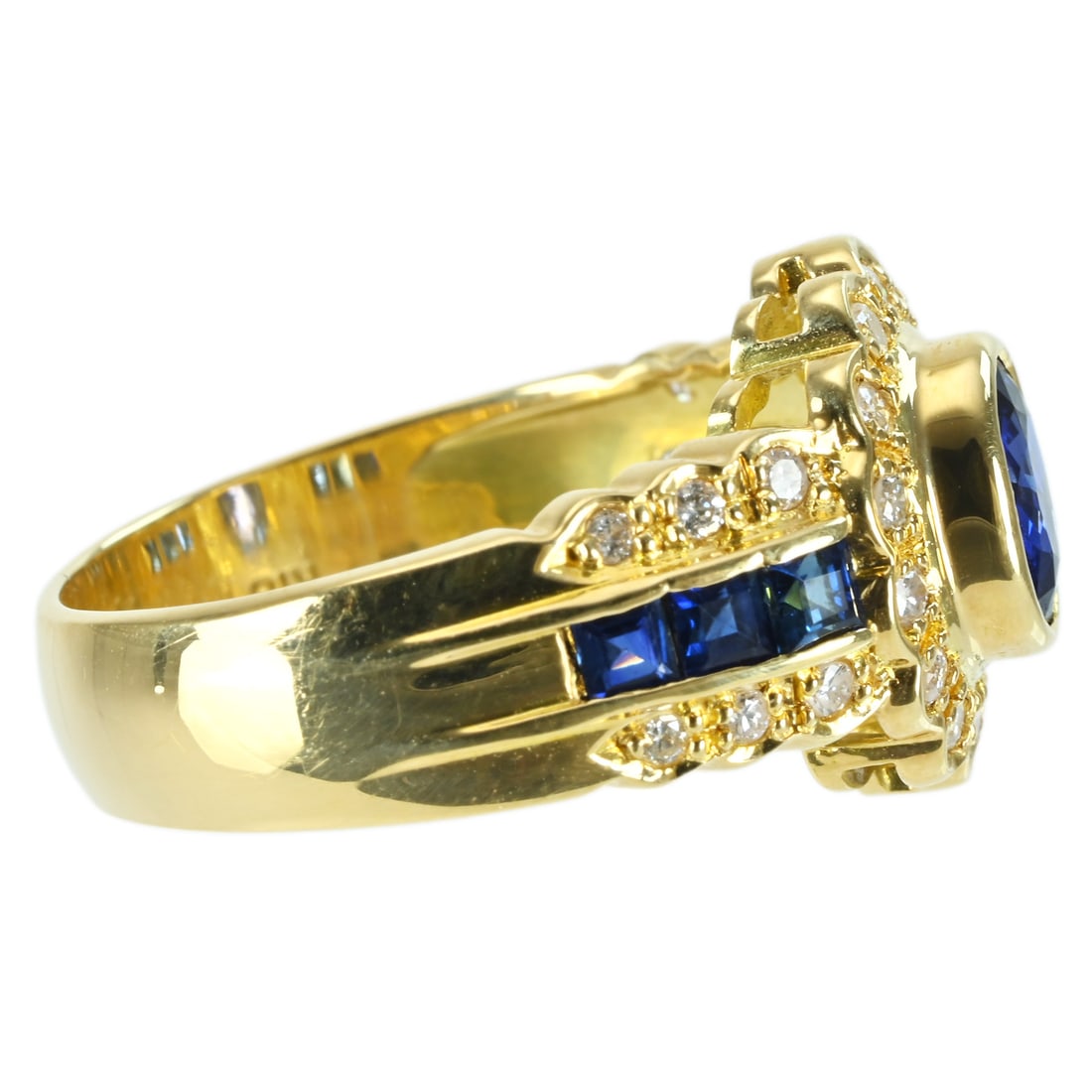 18K Sapphire Diamond Ring - 3