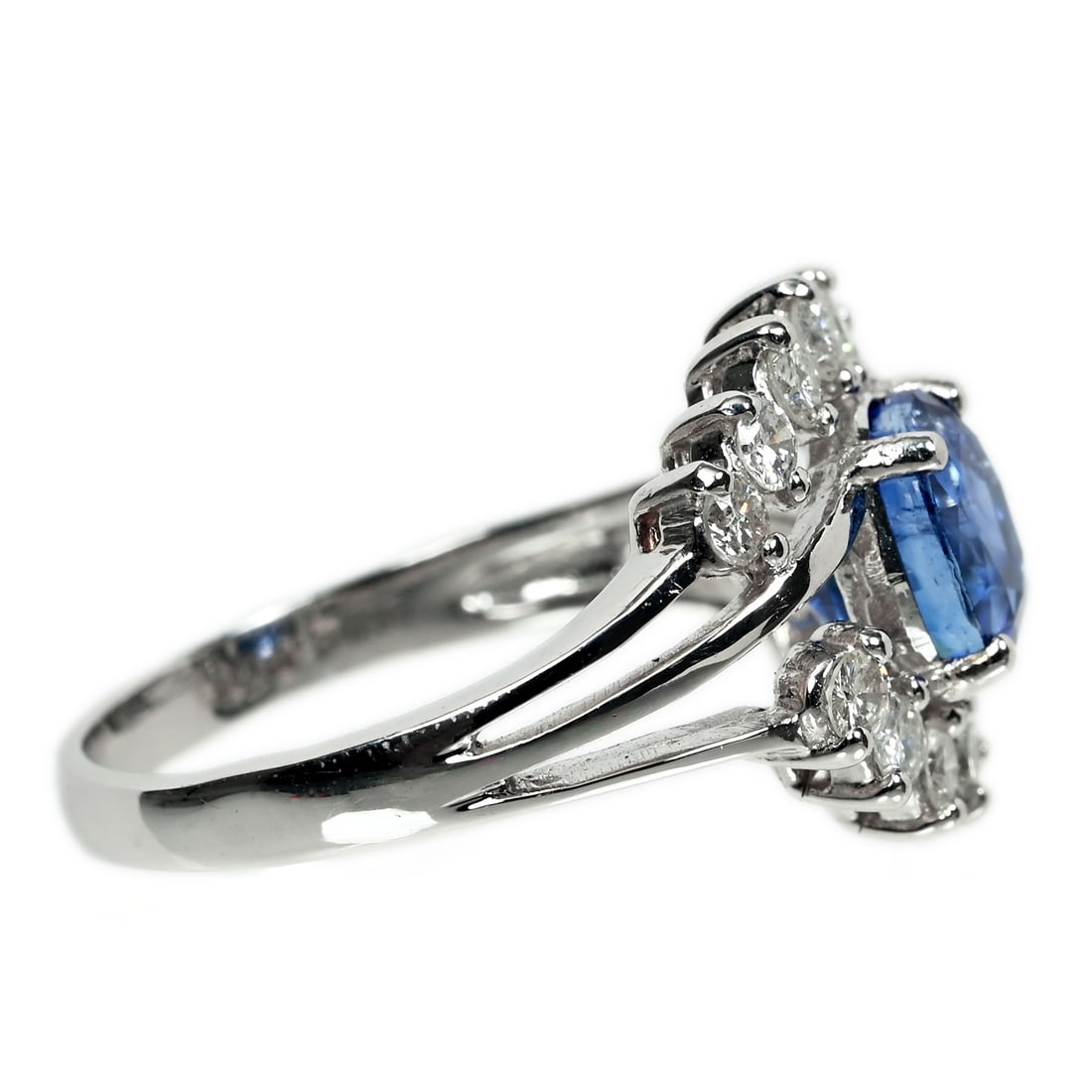 18K Sapphire Diamond Ring - 3