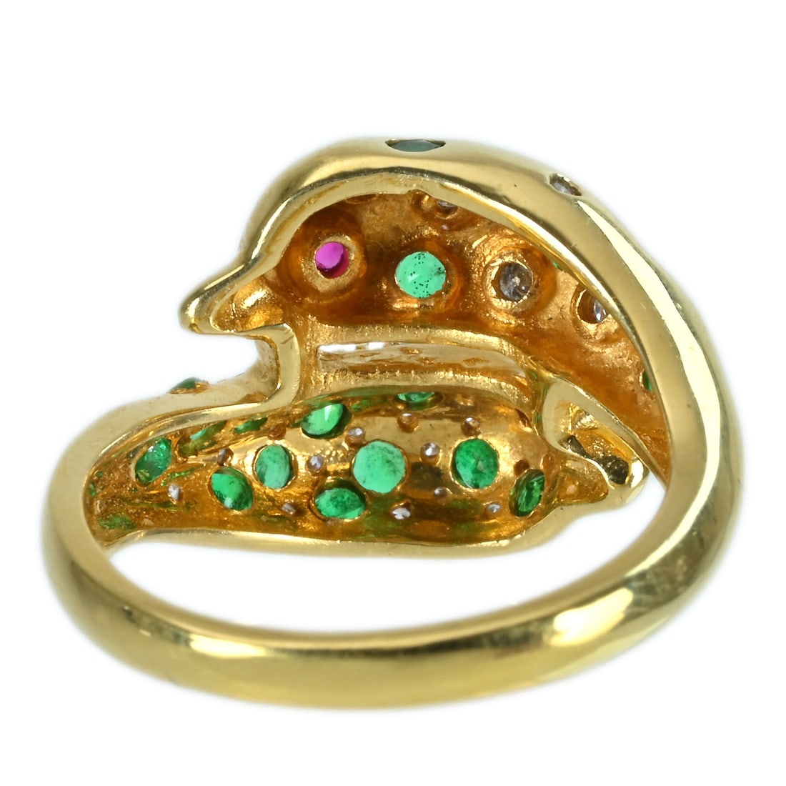 K18 Emerald Diamond Ring - 4